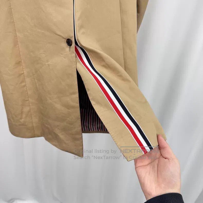 Song For The Mute SONG FOR THE MUTE Khaki striped trench coat Size US XS / EU 42 / 0 - 6 Thumbnail