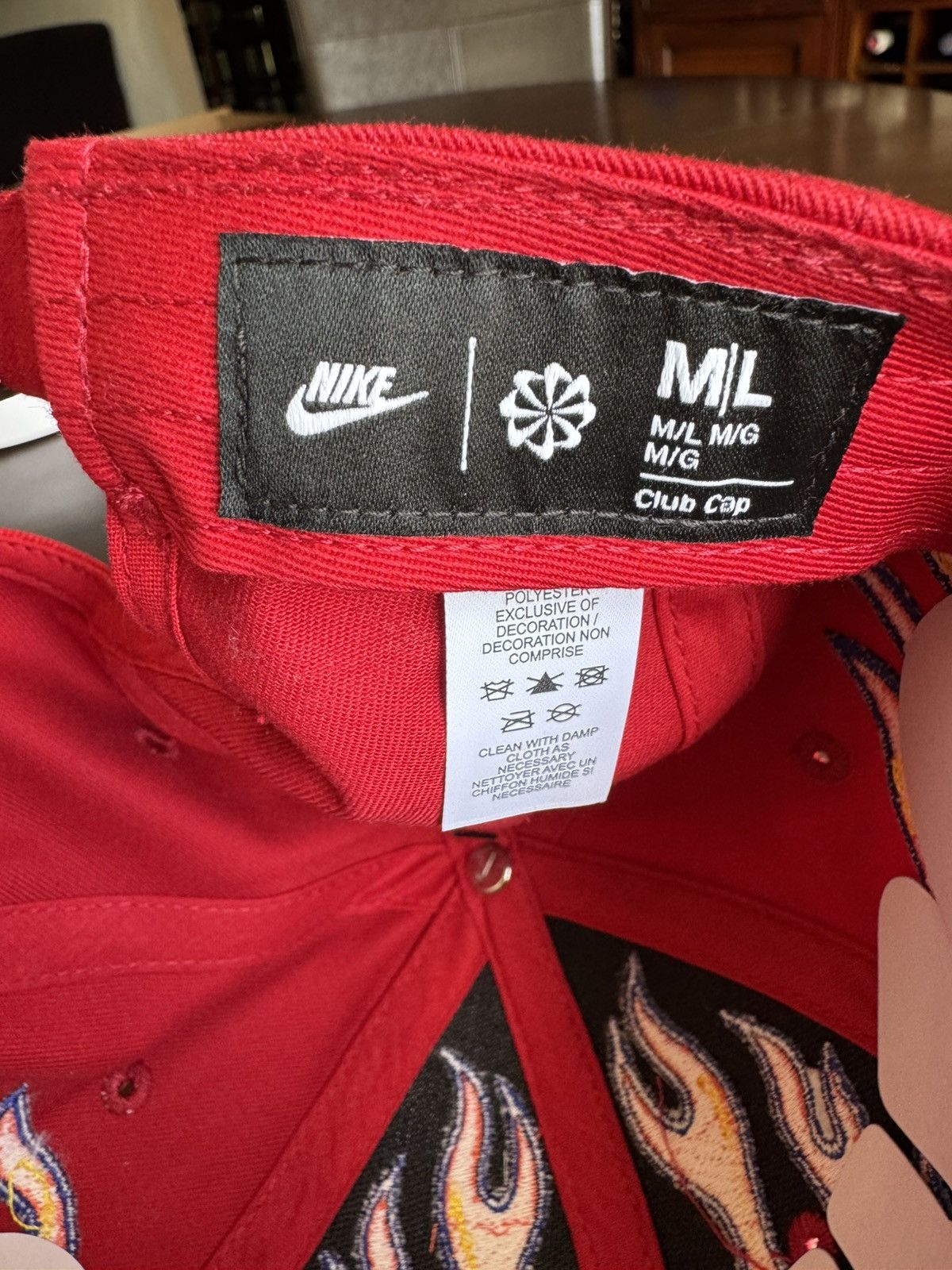 Nike Nike Structured OG Flame Club Cap Red M/L Size ONE SIZE - 6 Thumbnail