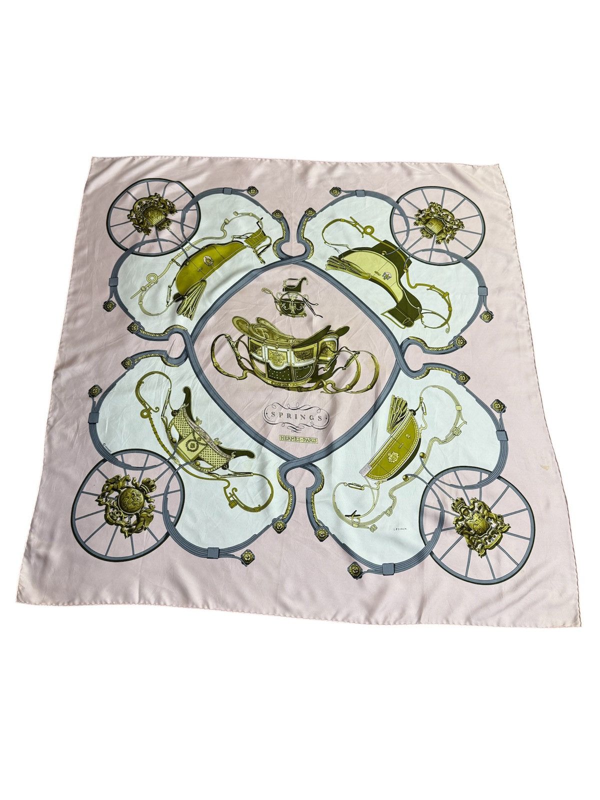 Hermes vintage Hermès Springs scarf designed by Philippe Ledoux Size ONE SIZE - 2 Thumbnail