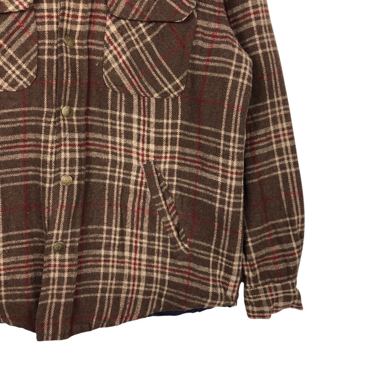 Japanese Brand × Vintage 📌Vintage Chore Worker Jacket Acquaverde Flannel Tartan Size US L / EU 52-54 / 3 - 6 Thumbnail