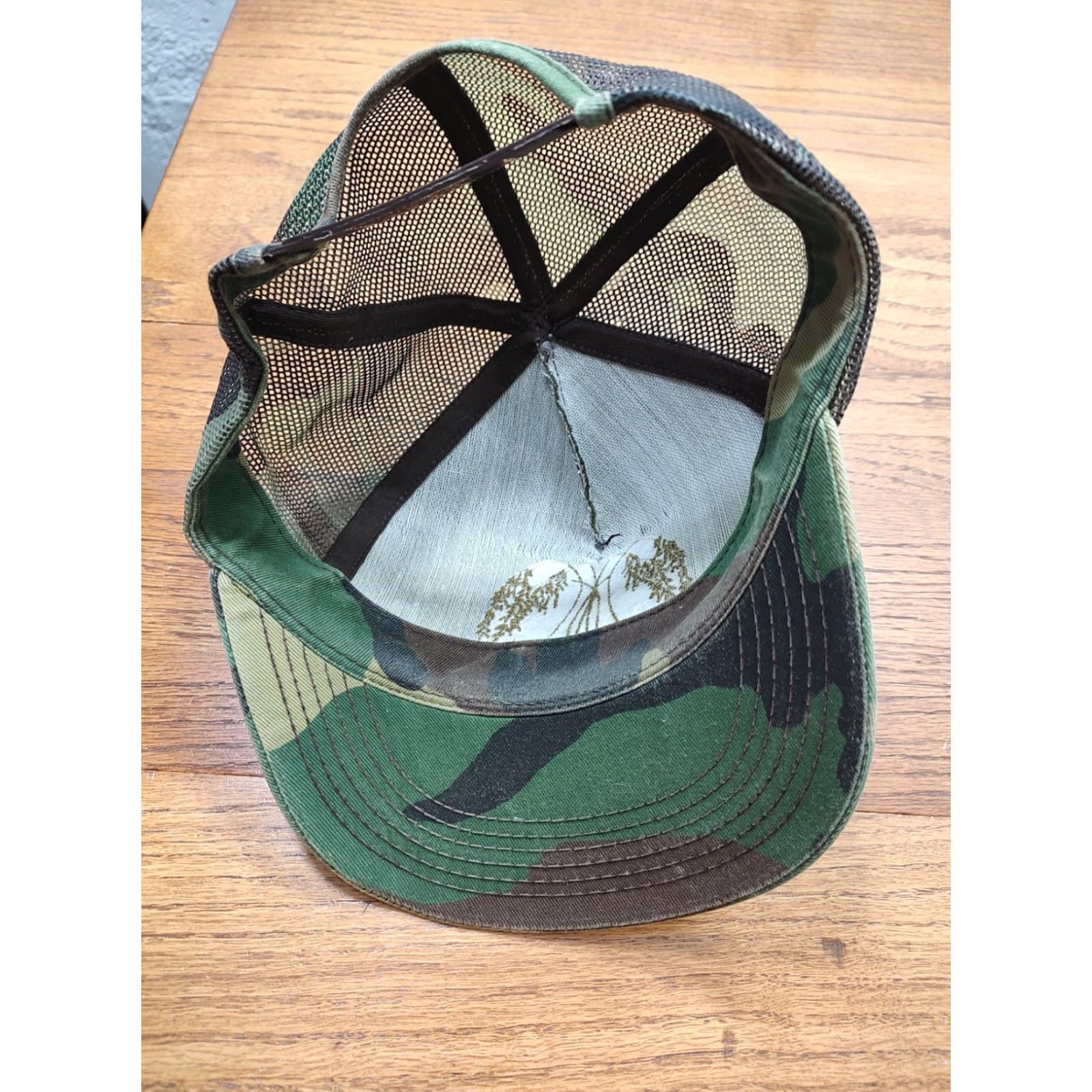 Vintage VINTAGE Camo LONDAX Snapback Trucker Hat Big Logo Embroidered USA American Legend Green Adjustable Cap Men Mens Size ONE SIZE - 4 Thumbnail