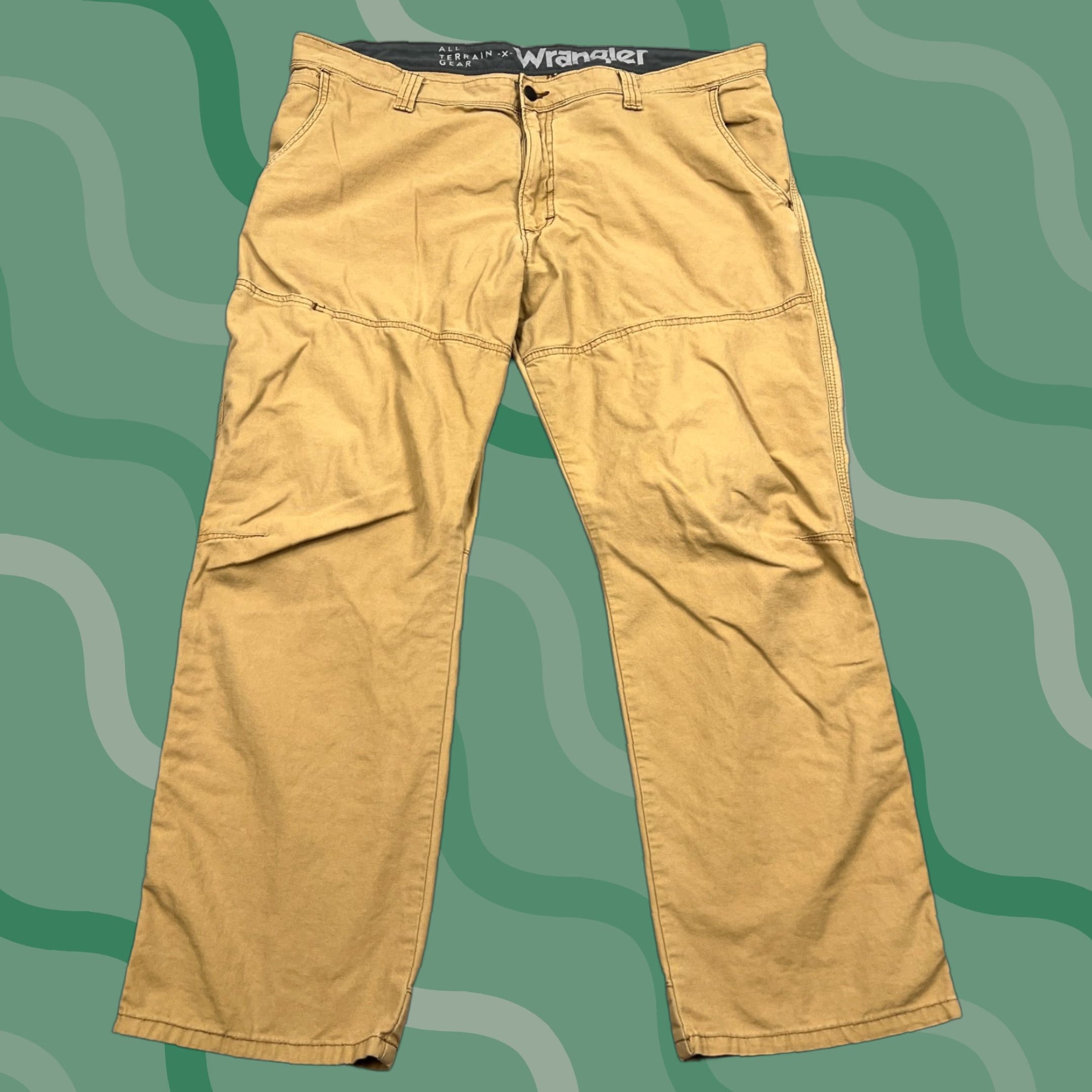 Wrangler Wrangler ATG All Terrain Utility Work Pants Mens 40x30 Beige Canvas Trouser Hike Size US 40 / EU 56 - 1 Thumbnail