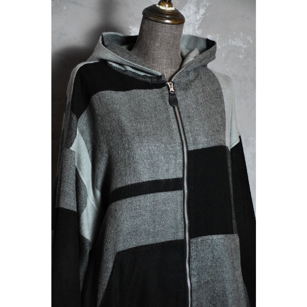 N.Hoolywood N.HOOLYWOOD 17A/W Gray Check Hooded Coat Size US L / EU 52-54 / 3 - 2 Thumbnail