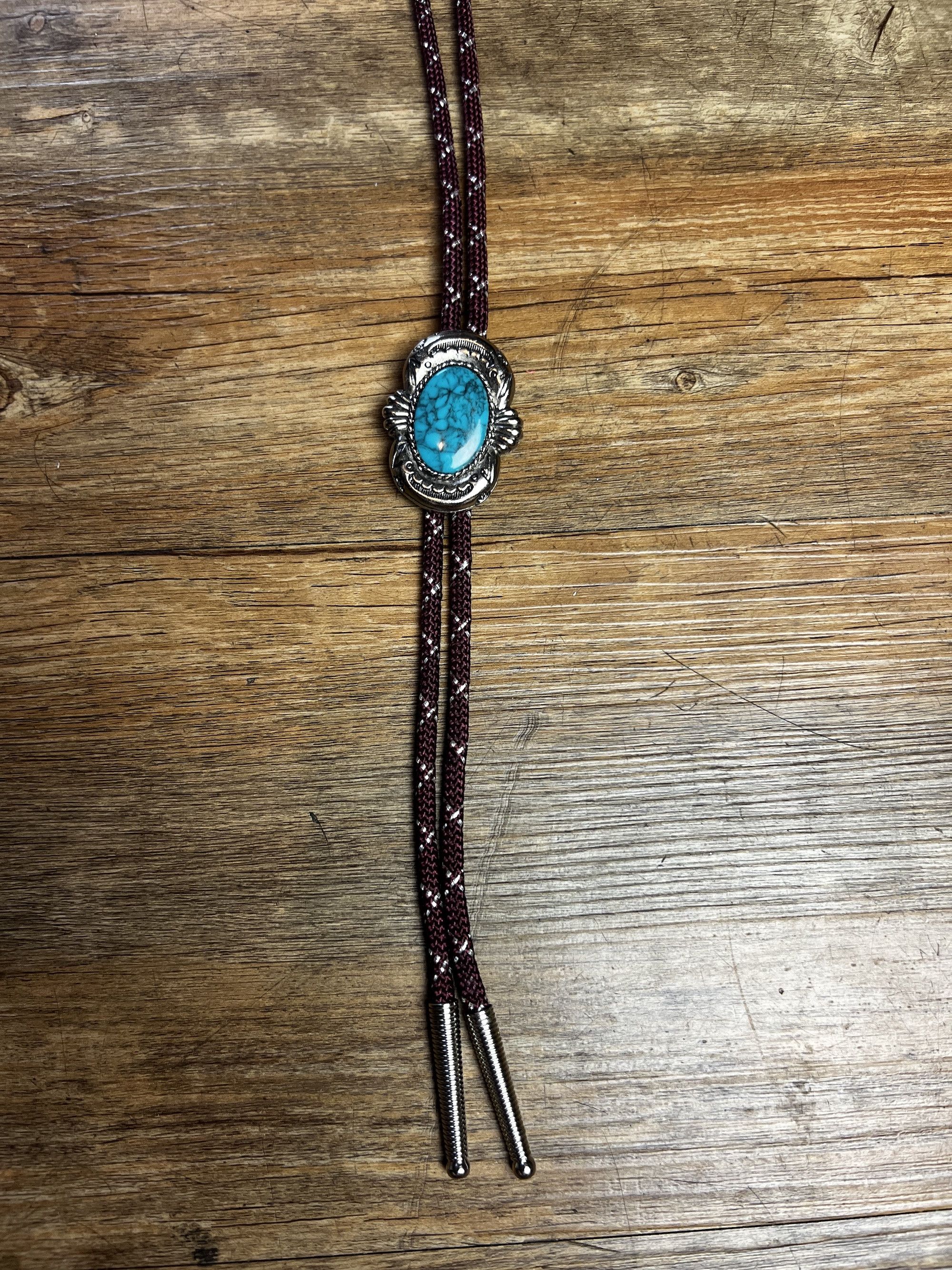 Vintage Vintage Western Turquoise and Silver Bolo Braided Neck Tie Size ONE SIZE - 2 Thumbnail