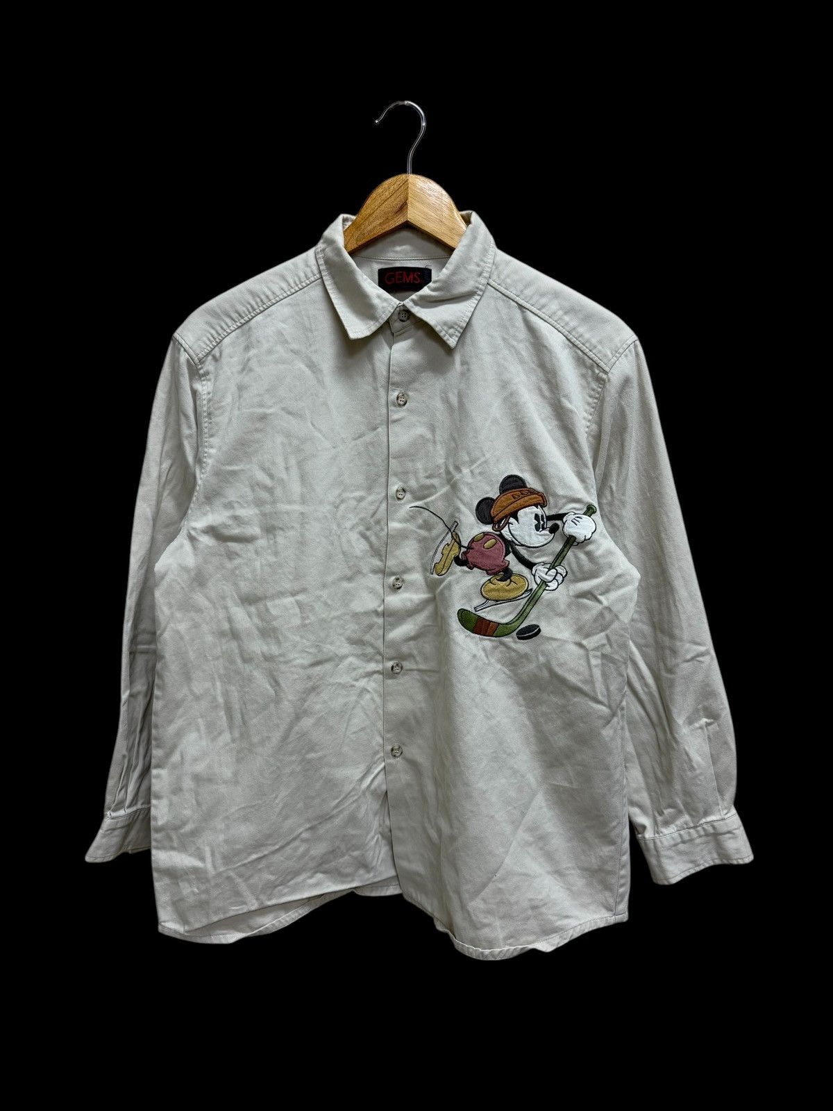 Cartoon Network × Disney × Vintage Vintage Disney Enterprise Khakis Button Up Shirt Size US M / EU 48-50 / 2 - 1 Thumbnail