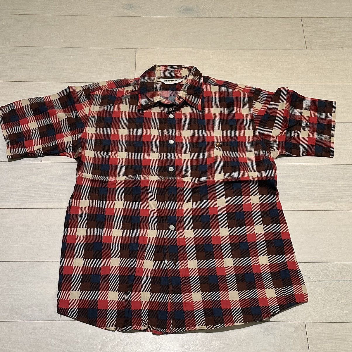 Bape Bape Check One Point Button Up S/S Shirt Size US M / EU 48-50 / 2 - 1 Thumbnail