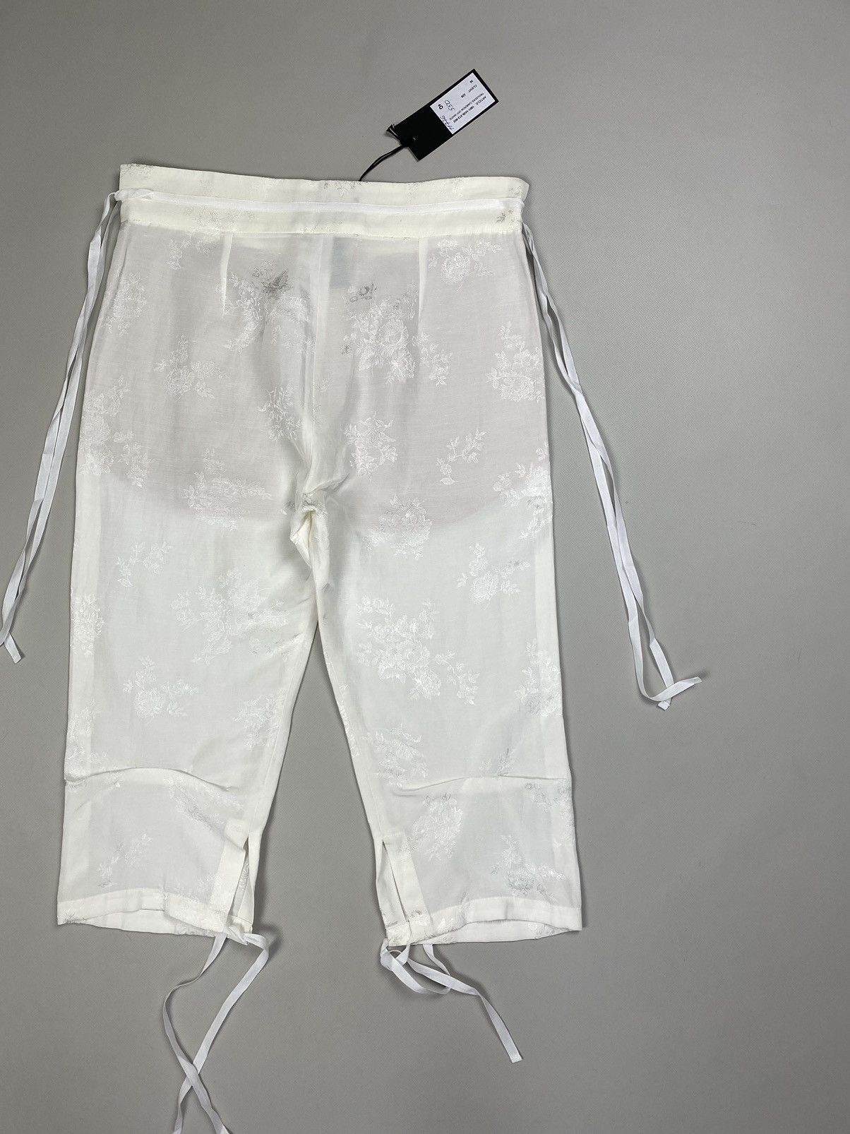 Ann Demeulemeester Ann Demeulemeester linen blend patterned cropped pants Size 25" / US 0 / IT 36 - 20 Thumbnail