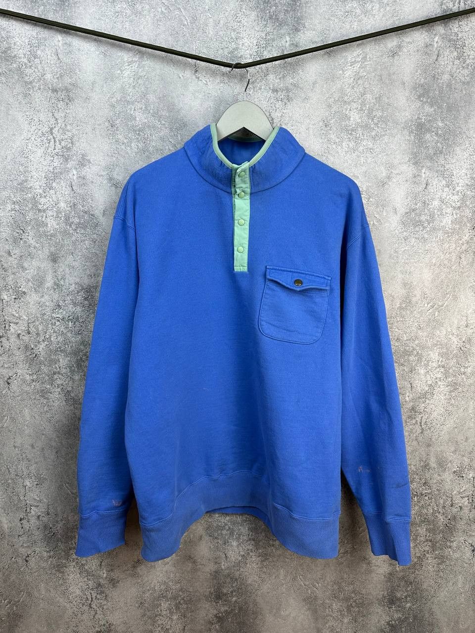 Aime Leon Dore Aimé Leon Dore Cotton Snap Button Henley Sweatshirt Blue Size US XL / EU 56 / 4 - 1 Thumbnail