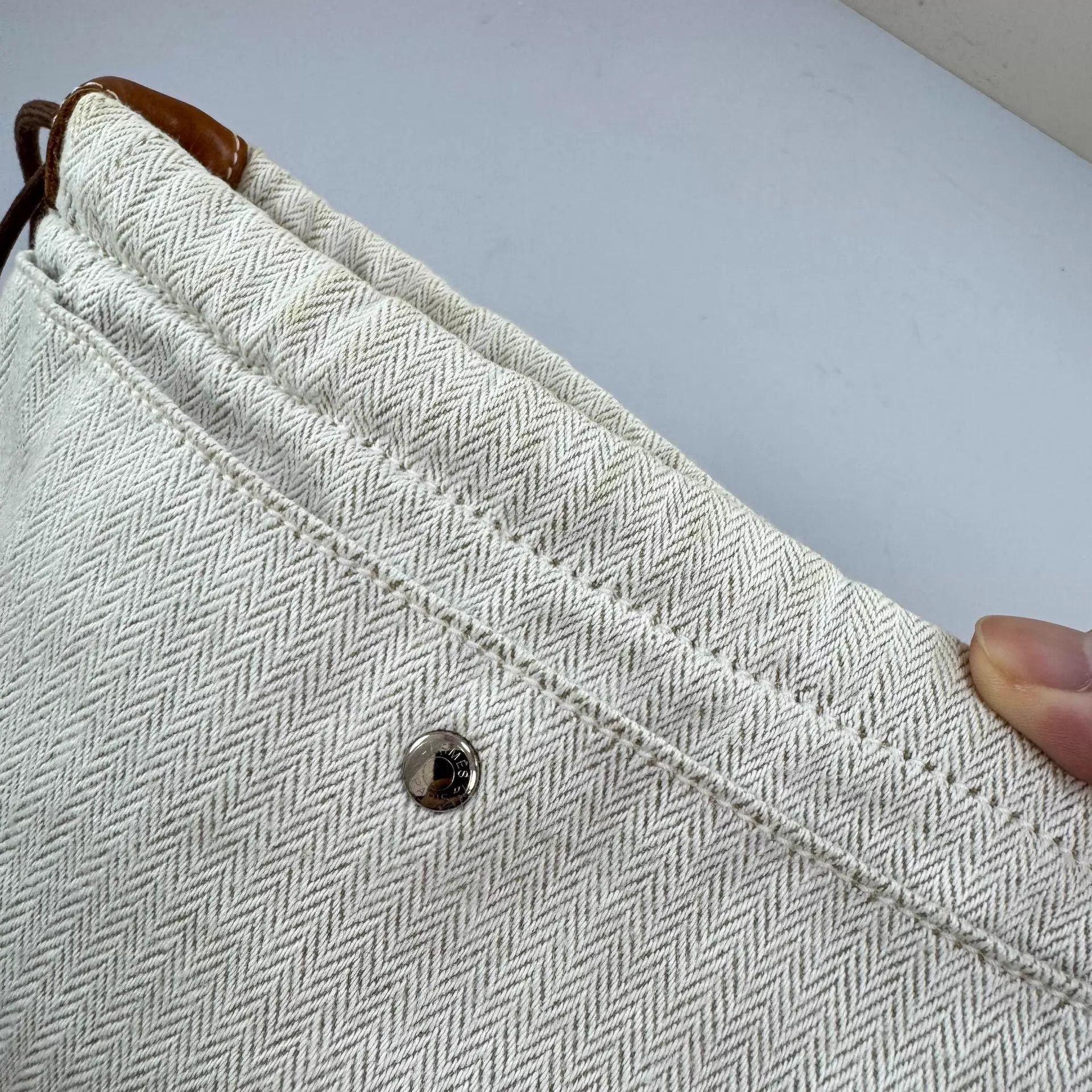 Hermes Hermes Fourbi Canvas Leather Inner Bag 98 New Size ONE SIZE - 6 Thumbnail