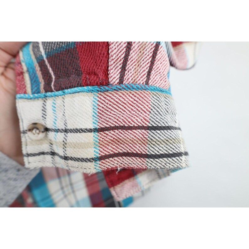 FiveBrother 90s Five Brother Mens M Distressed Heavy Flannel Size US S / EU 44-46 / 1 - 7 Thumbnail