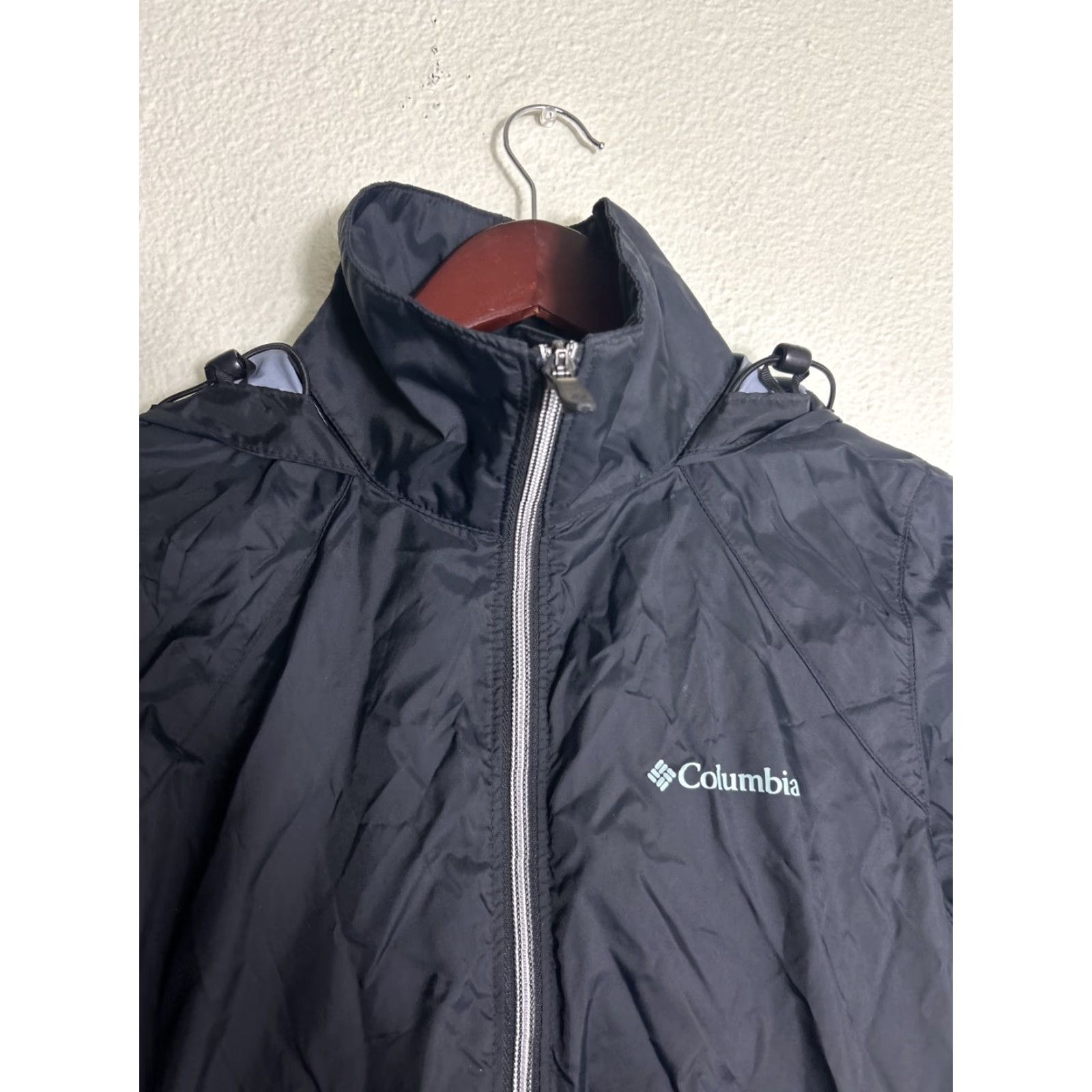 Vintage Columbia Jacket Womens XS Black Packable Switchback IV Rain Coat Nylon Solid 19” 24” Size XS / US 0-2 / IT 36-38 - 3 Thumbnail