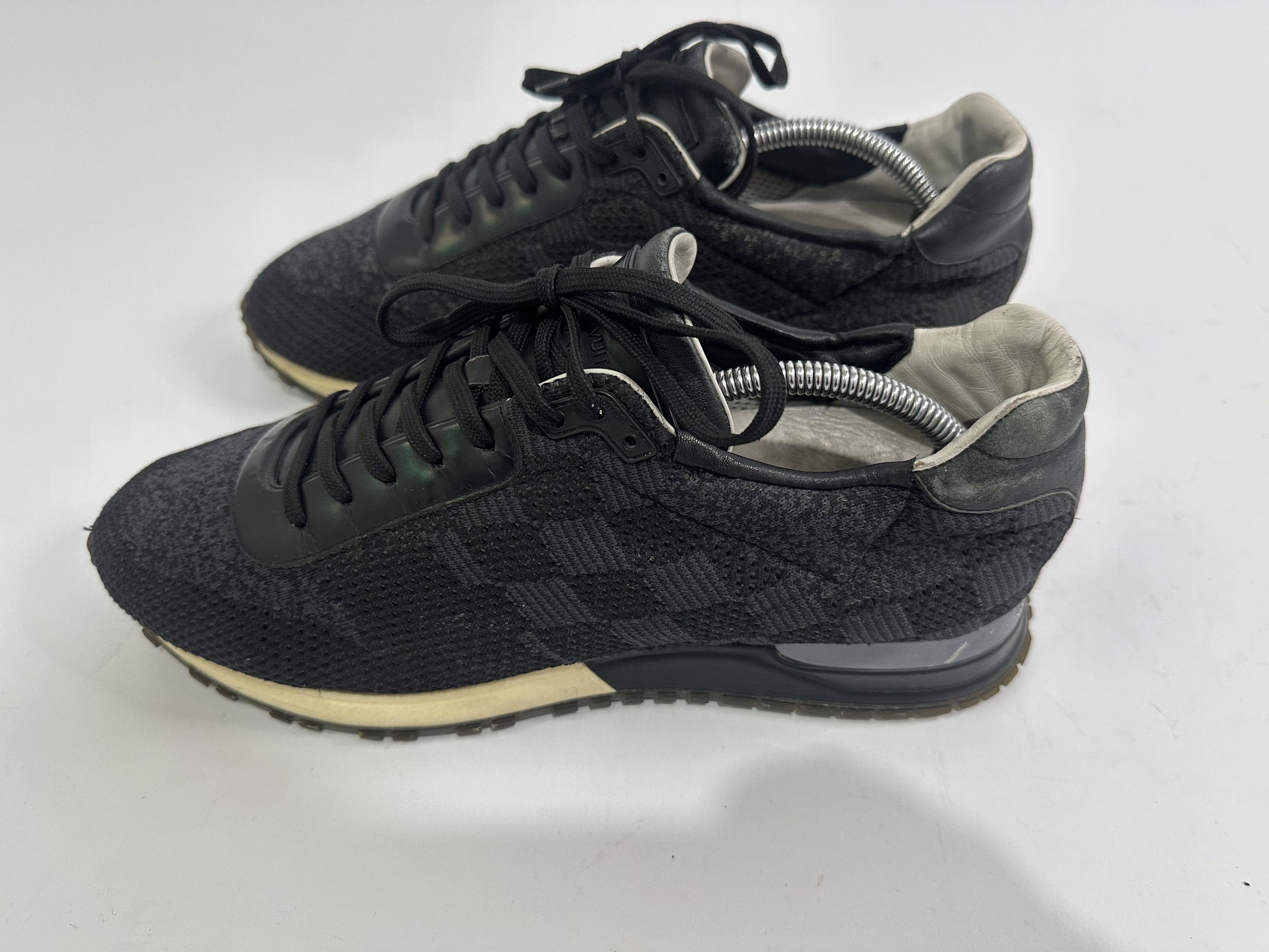 Louis Vuitton Louis Vuitton Damier Textile & Leather Run Away Sneakers Size US 8 / EU 41 - 3 Thumbnail
