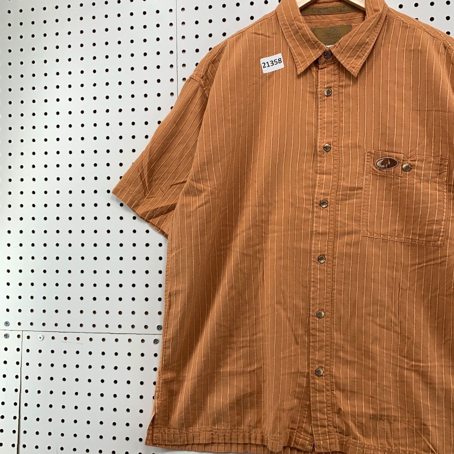 Vintage Mossy Oak Button Shirt Orange Short Sleeve Pocket Mens Medium 25.5x32 Size US M / EU 48-50 / 2 - 3 Thumbnail