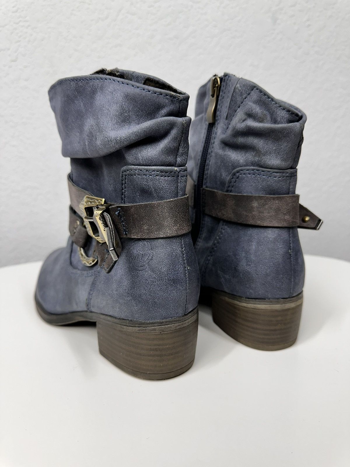 A.S.98 Rare Blue Leather Ankle Boots A.S. 98 Guidi Kapital Japan Size US 7 / EU 40 - 9 Thumbnail