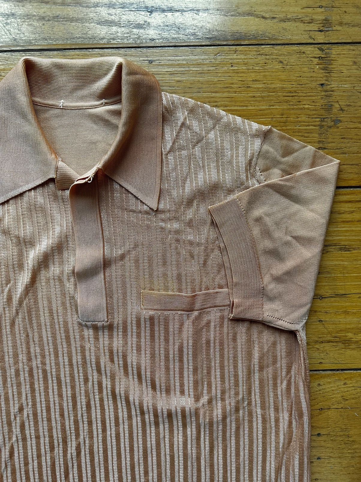 Vintage Vintage 70s loop collar knit polo Size US M / EU 48-50 / 2 - 2 Thumbnail
