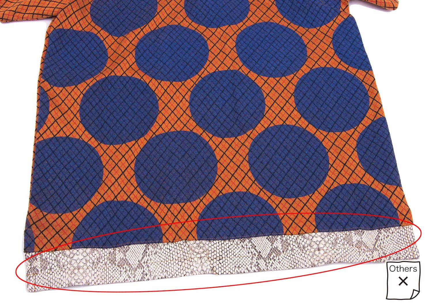 Comme des Garcons Homme Plus Python Pattern Panel Polo Shirt in Orange and Blue Size US M / EU 48-50 / 2 - 7 Thumbnail