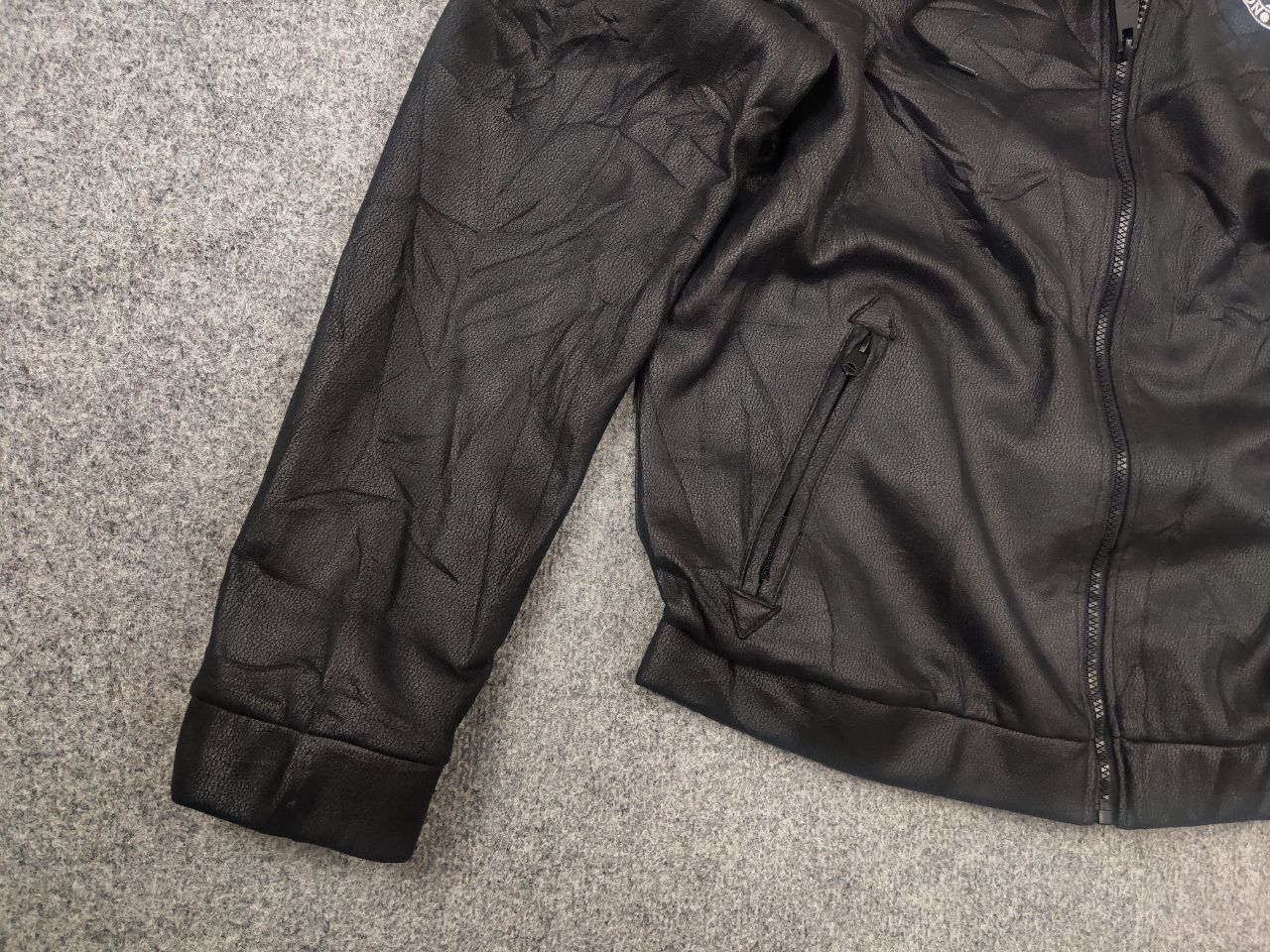 Billabong Billabong Faux Leather Black Bomber Hooded Jacket Vintage Size US XL / EU 56 / 4 - 9 Thumbnail