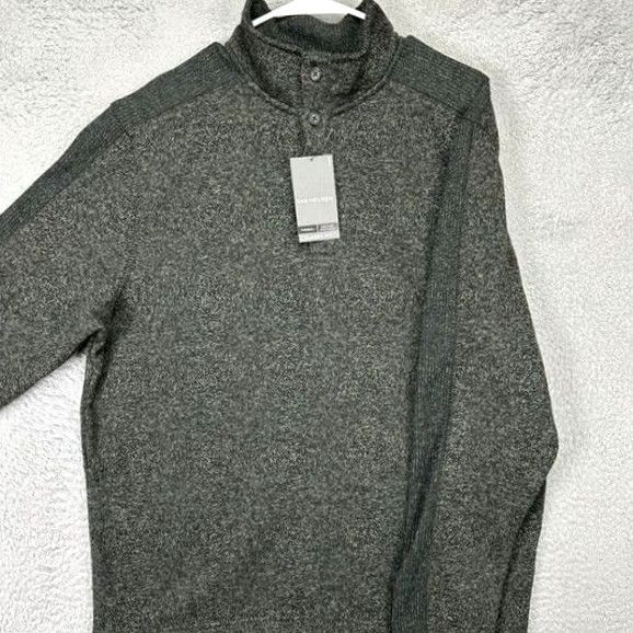Van Heusen Van Heusen Sweatshirt Pullover Fleece Green Grey Mens Large New with Tags Pullover Zip Zipper Solid Pattern Breathing Casual Size US L / EU 52-54 / 3 - 5 Thumbnail