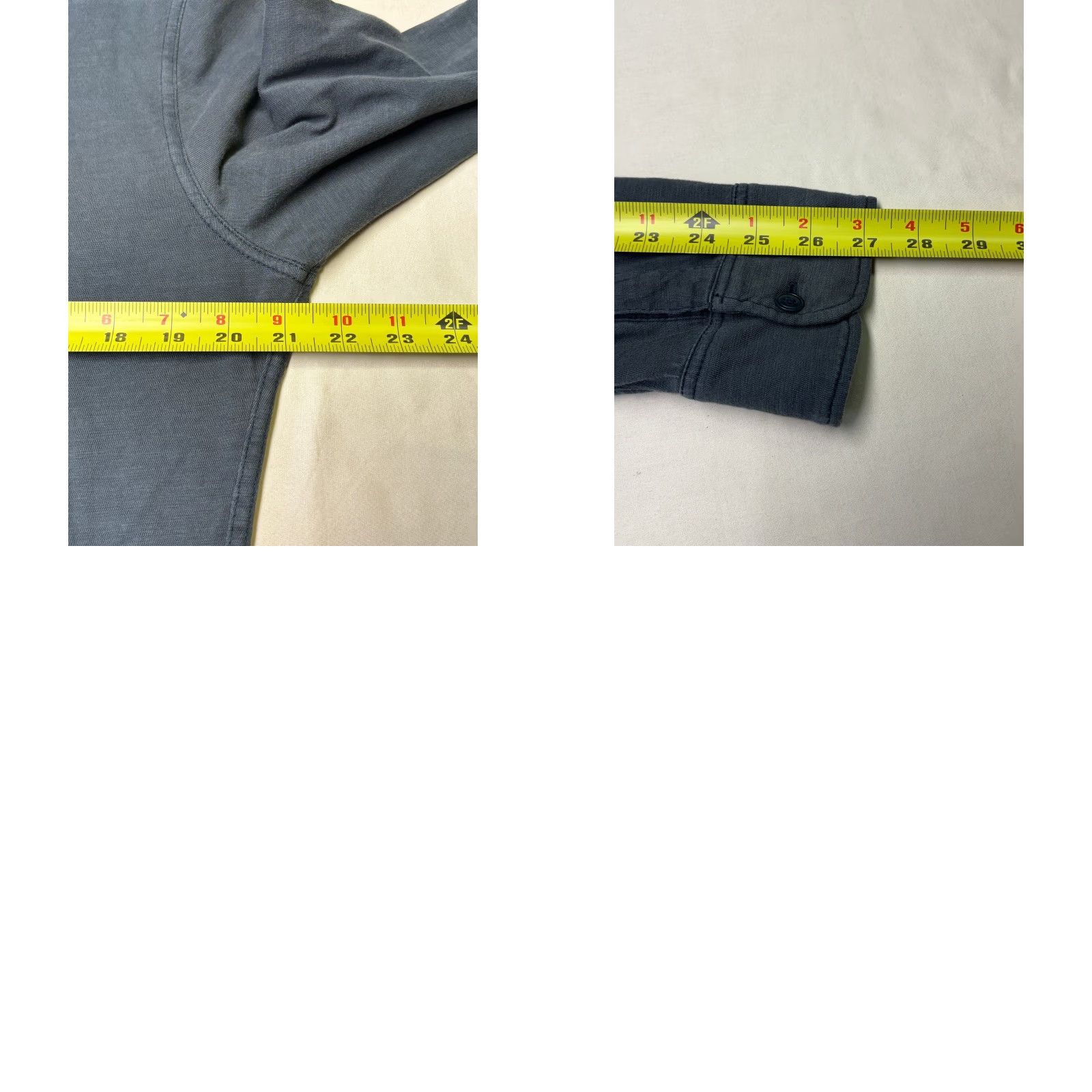 Faherty Faherty Brand Button-Up Shirt Gray Long Sleeve M Knit Organic Cotton Button-Through Chest Pockets Casual Travel Mens Size US M / EU 48-50 / 2 - 8 Thumbnail