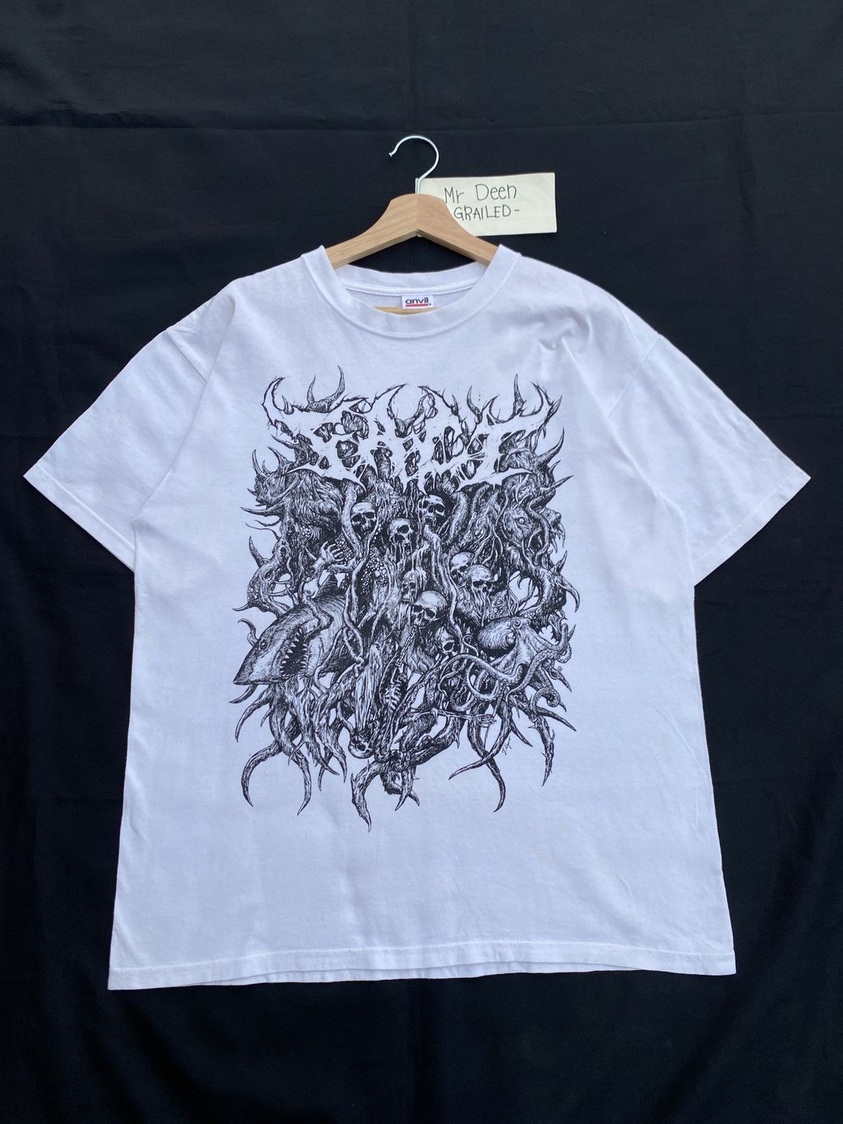 Vintage Rare Skulls Artistic Illustration Hell Life Devils Tshirt Size US L / EU 52-54 / 3 - 3 Thumbnail