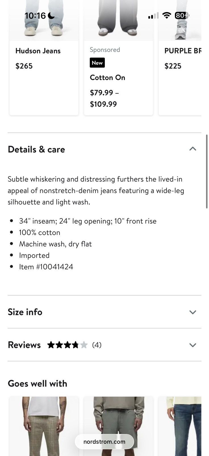 Hudson Hudson Moore Wide leg jeans Size US 34 / EU 50 - 9 Thumbnail