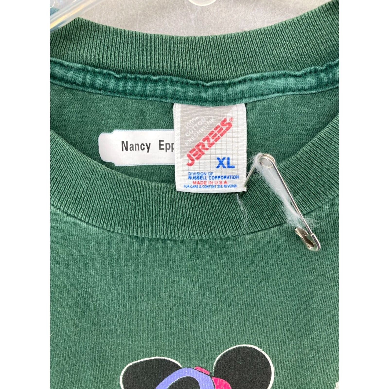 Disney VINTAGE Disney Mickey Mouse T-Shirt XL Green Graphic Print 90s Mens Size US XL / EU 56 / 4 - 5 Thumbnail