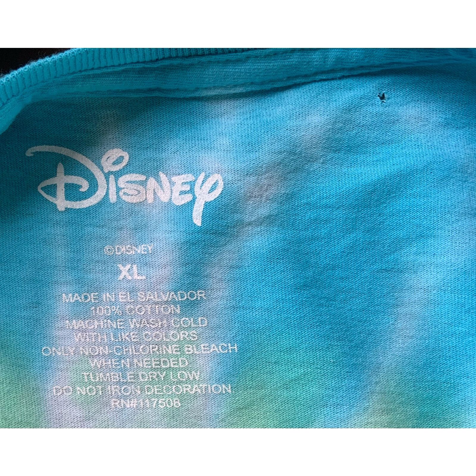 Disney DISNEY Stich Ohana Womens Cotton Tie Dyed Long Sleeve Shirt Size XL / US 12-14 / IT 48-50 - 6 Thumbnail