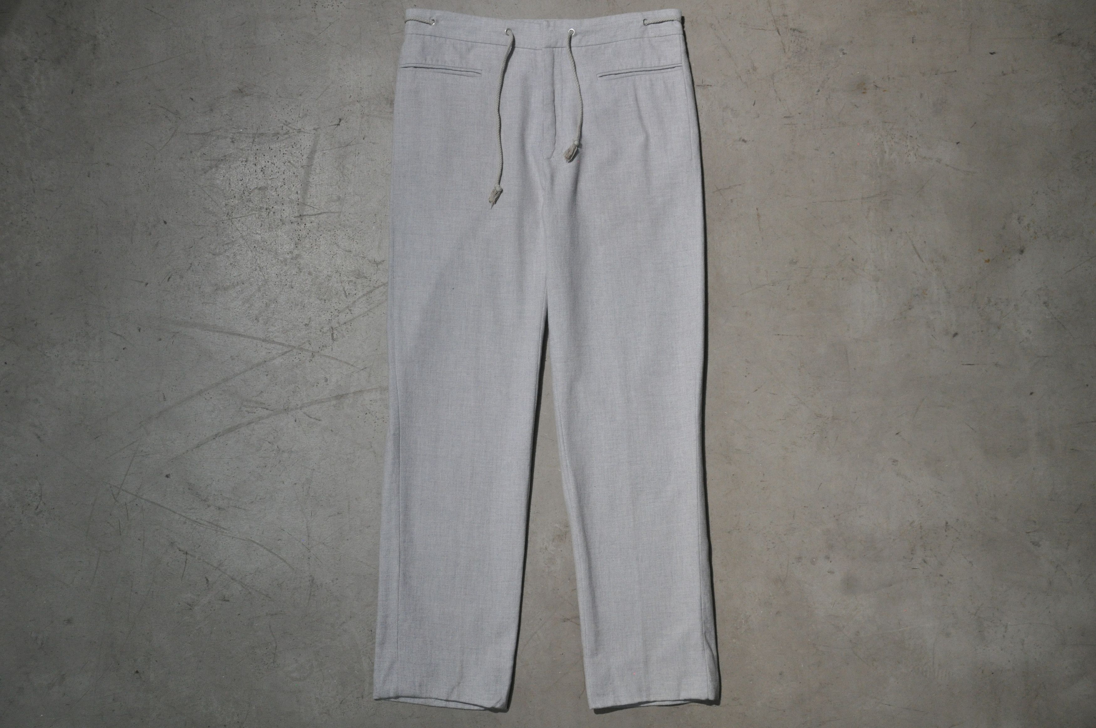 image of Raf Simons - S/s 05 - Drawstring Trousers in Grey, Men's (Size 30)