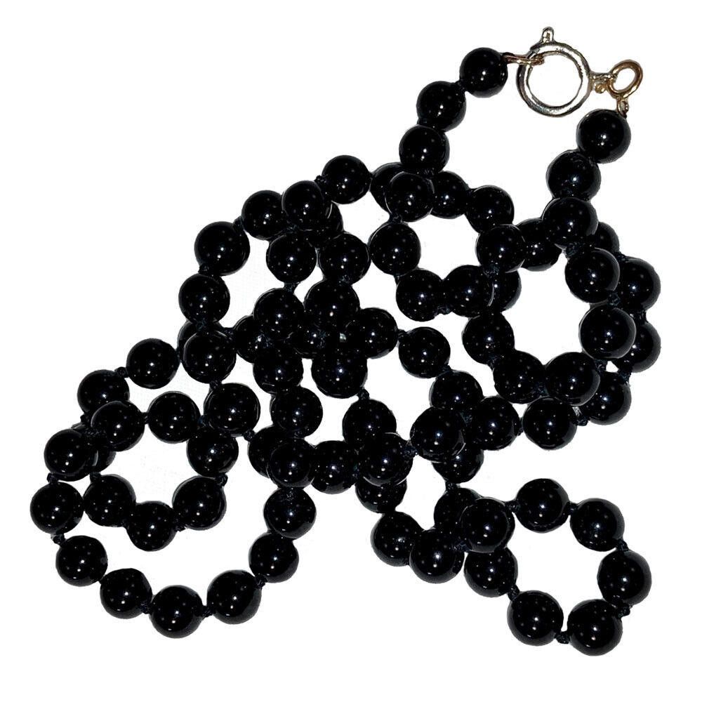 Designer 14 KT Gold Black Onyx Bead Necklace Size ONE SIZE - 2 Thumbnail