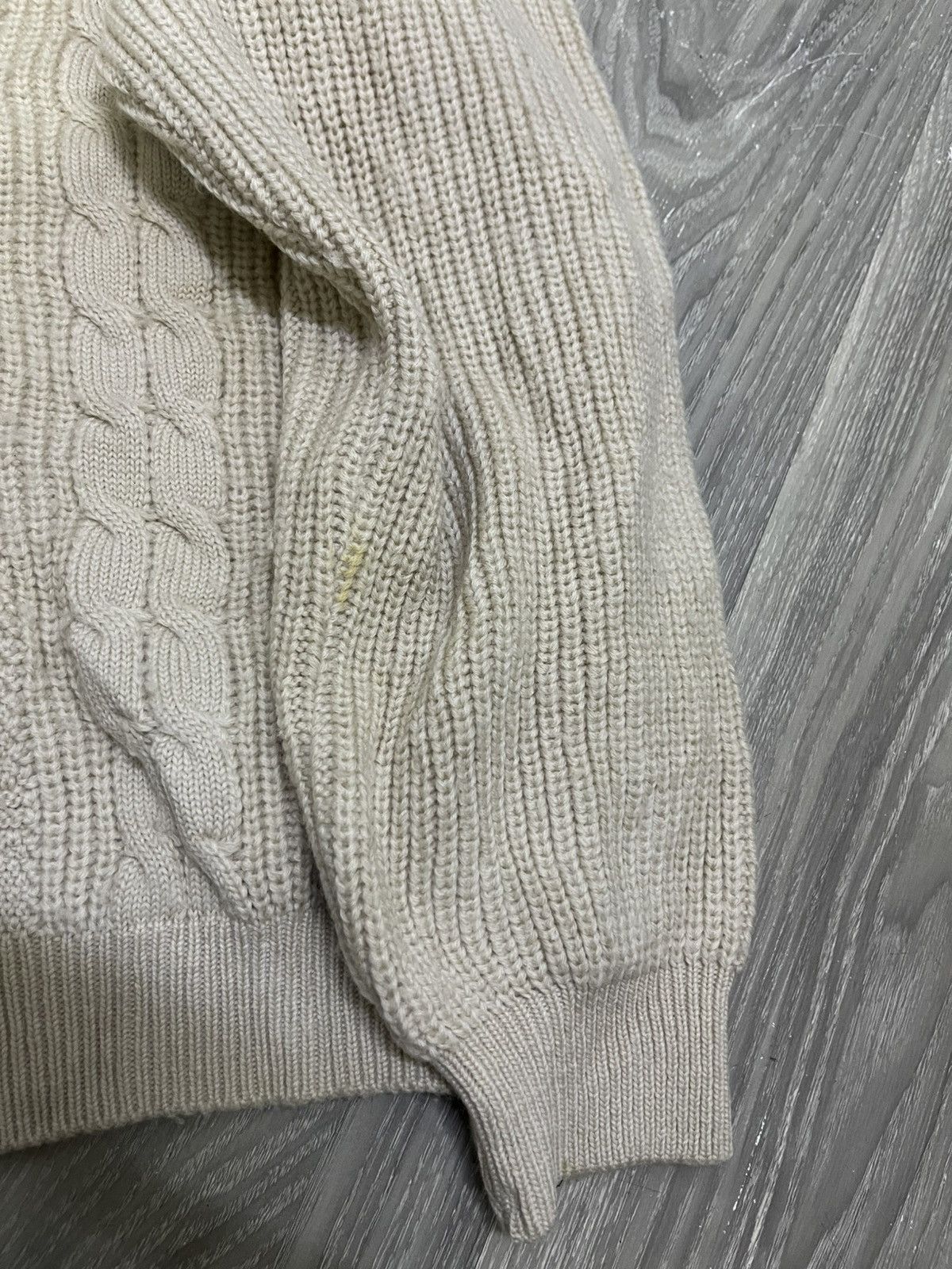 Cristian Dior Crewneck Cable Knitwear Sweater