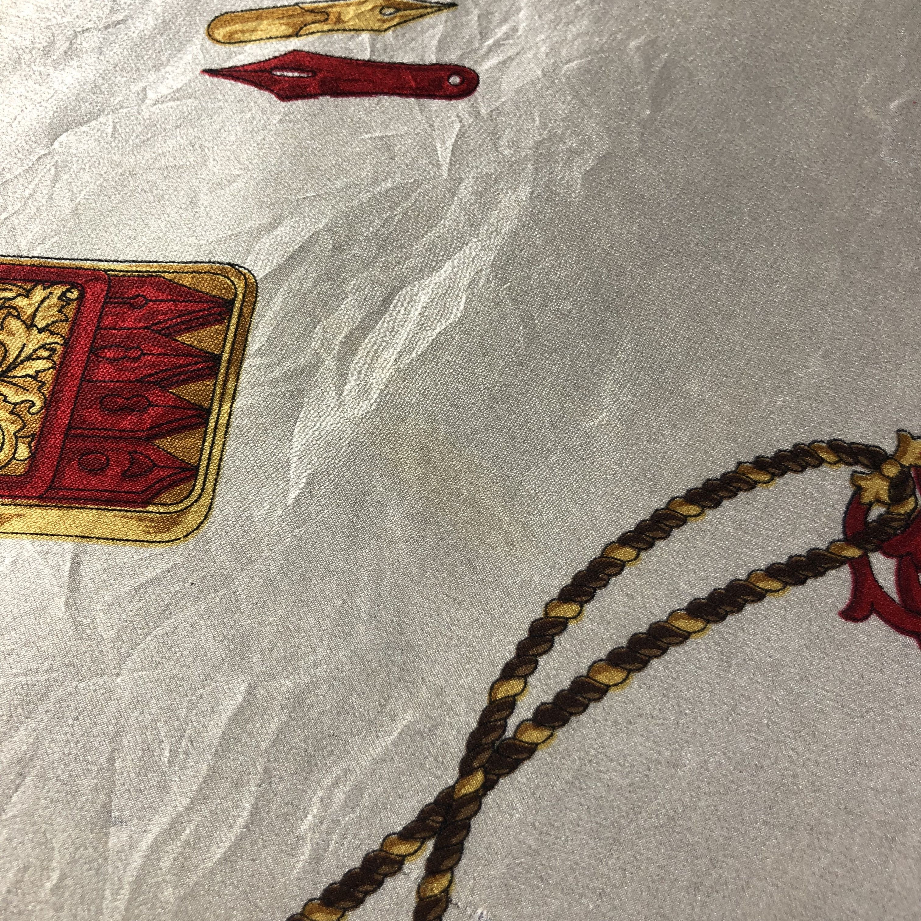 Vintage Luxury Design Silk Scarf M781 Size ONE SIZE - 4 Thumbnail