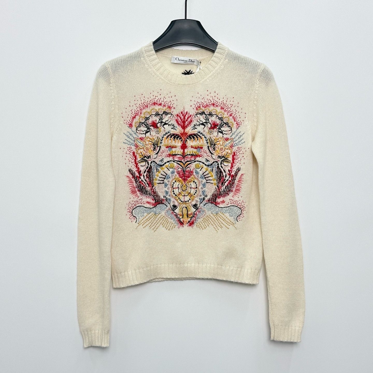 Dior Dior Embroidered Cashmere Sweater Beige FR 34 Size XS / US 0-2 / IT 36-38 - 1 Thumbnail