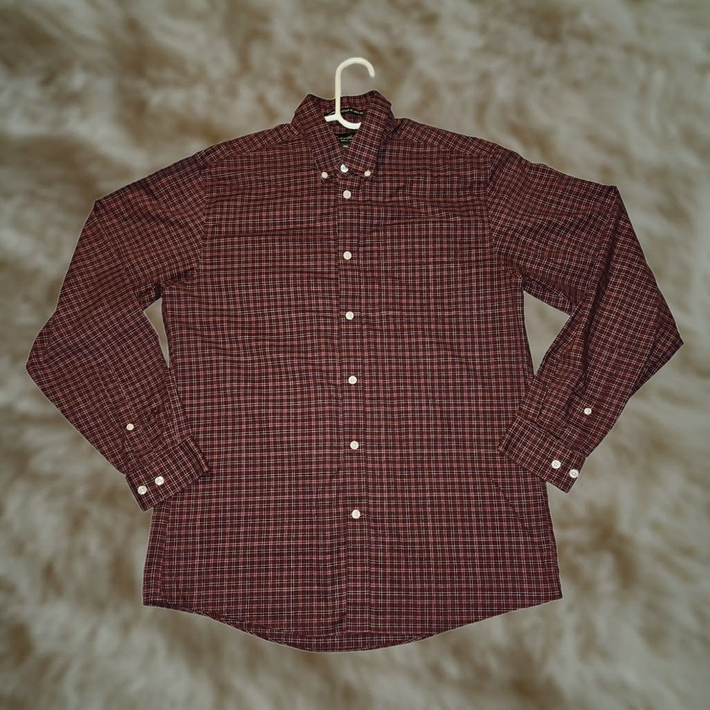 Eddie Bauer Eddie Bauer Button-Down Long Sleeve Men's M Red Check Shirt Size US M / EU 48-50 / 2 - 1 Thumbnail