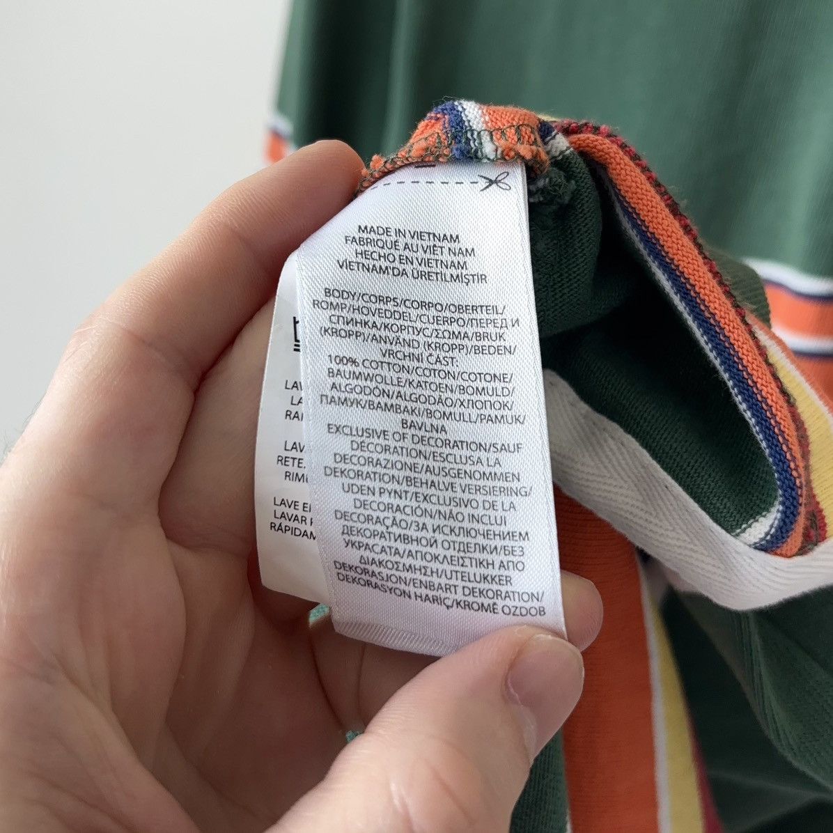Polo Ralph Lauren Green Multi Stripe The Iconic Rugby Shirt Classic Fit Size US M / EU 48-50 / 2 - 7 Thumbnail