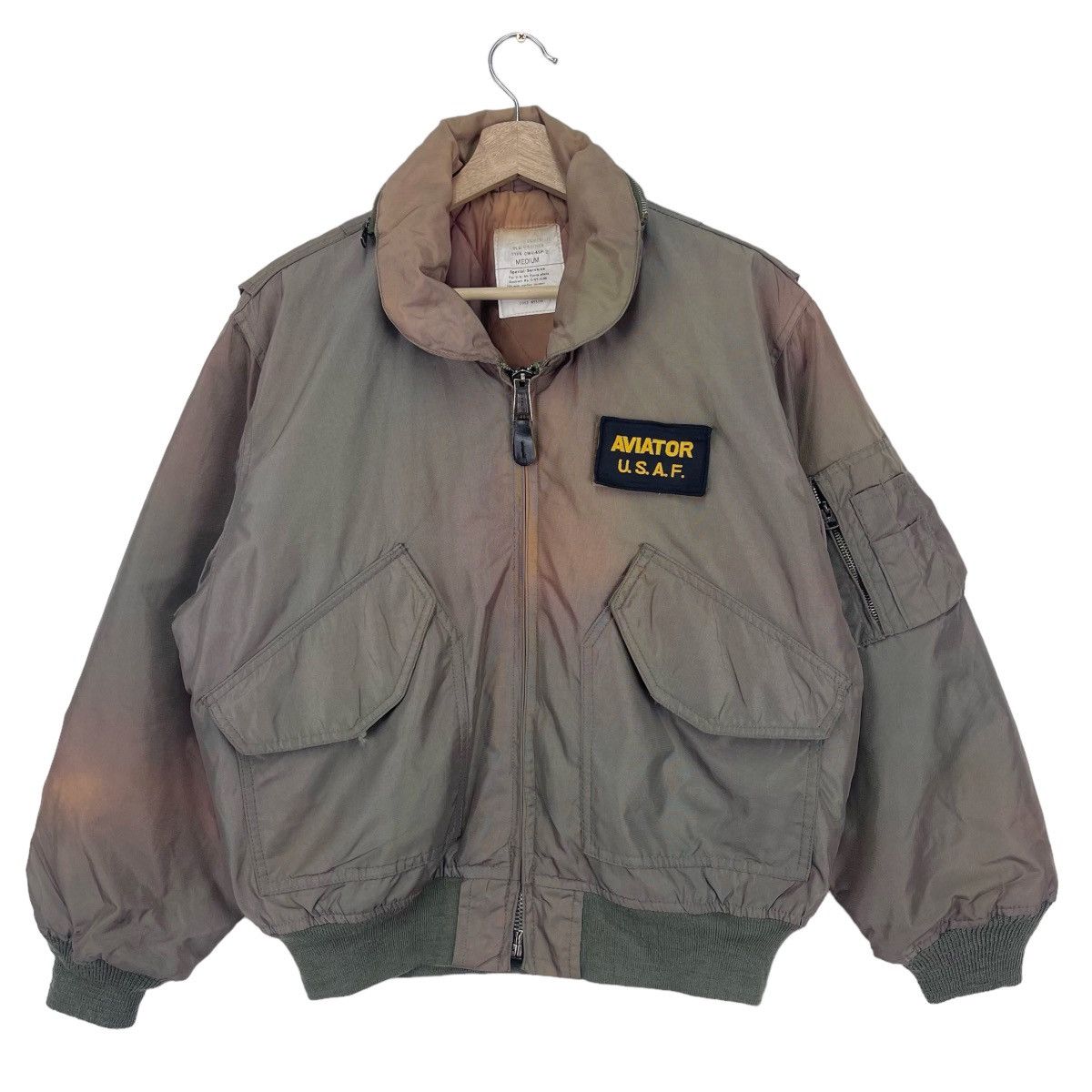 Buzz Rickson's × Vintage 80’s USAF Faded Flyers Bomber Jacket Size US M / EU 48-50 / 2 - 1 Thumbnail