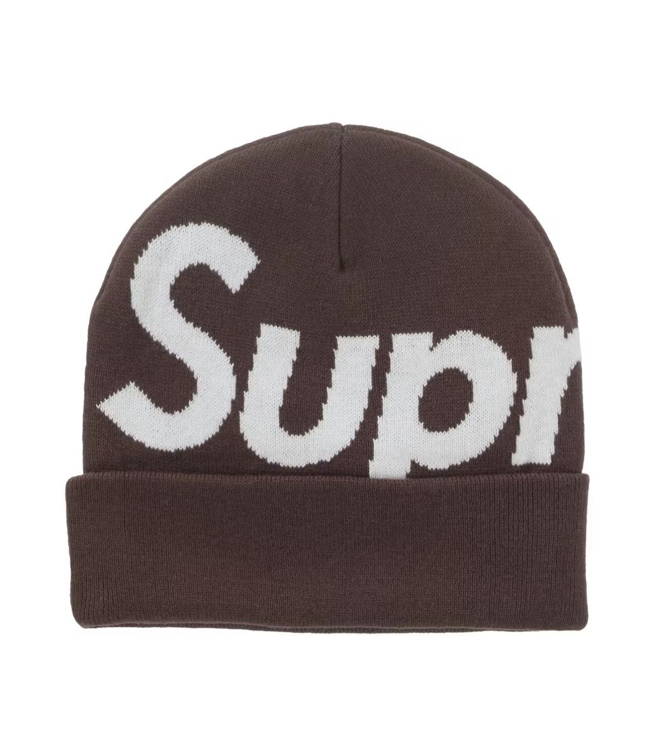 Supreme Supreme Big Logo Beanie Brown Size ONE SIZE - 4 Thumbnail