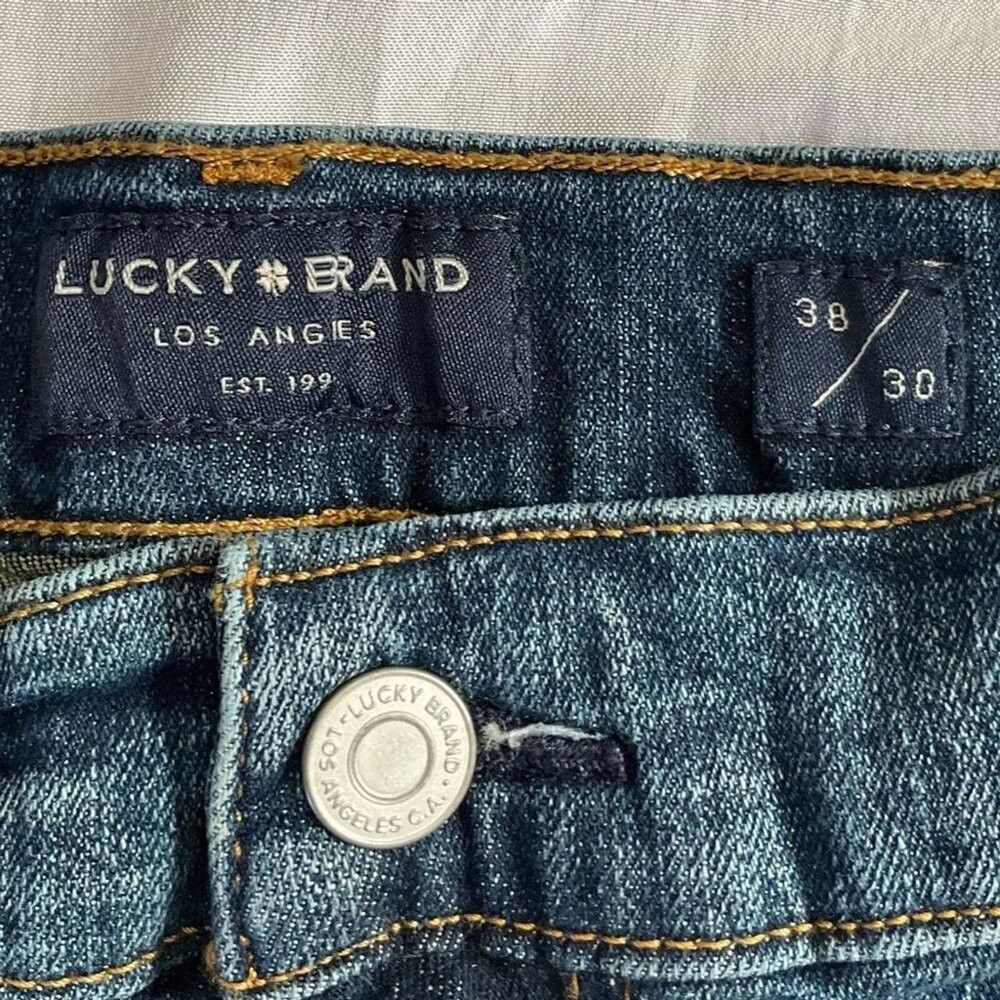 Lucky Brand LUCKY BRAND, Men’s 221 Straight Blue Jeans Ripped 5 Pocket Size US 38 / EU 54 - 4 Thumbnail