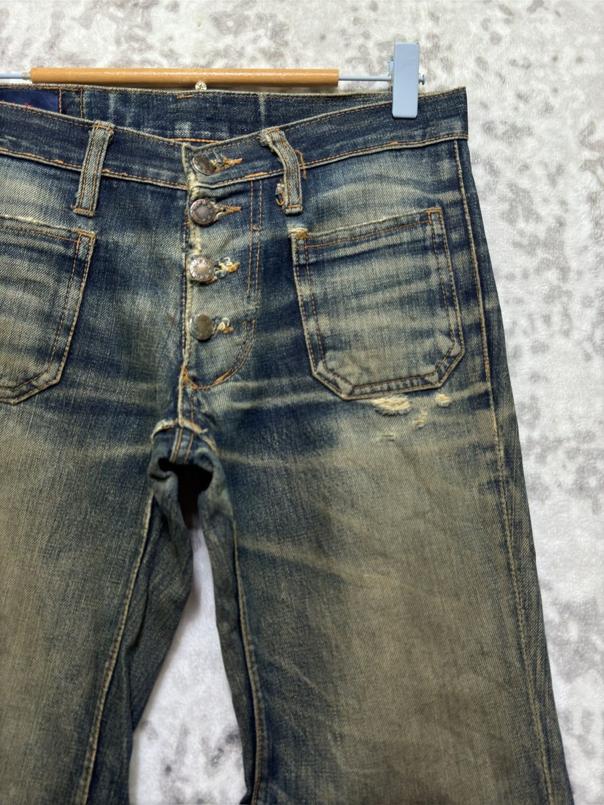 Vintage Vintage Wester Flared Bush Pant Distressed USA Workwear Size US 29 - 5 Thumbnail