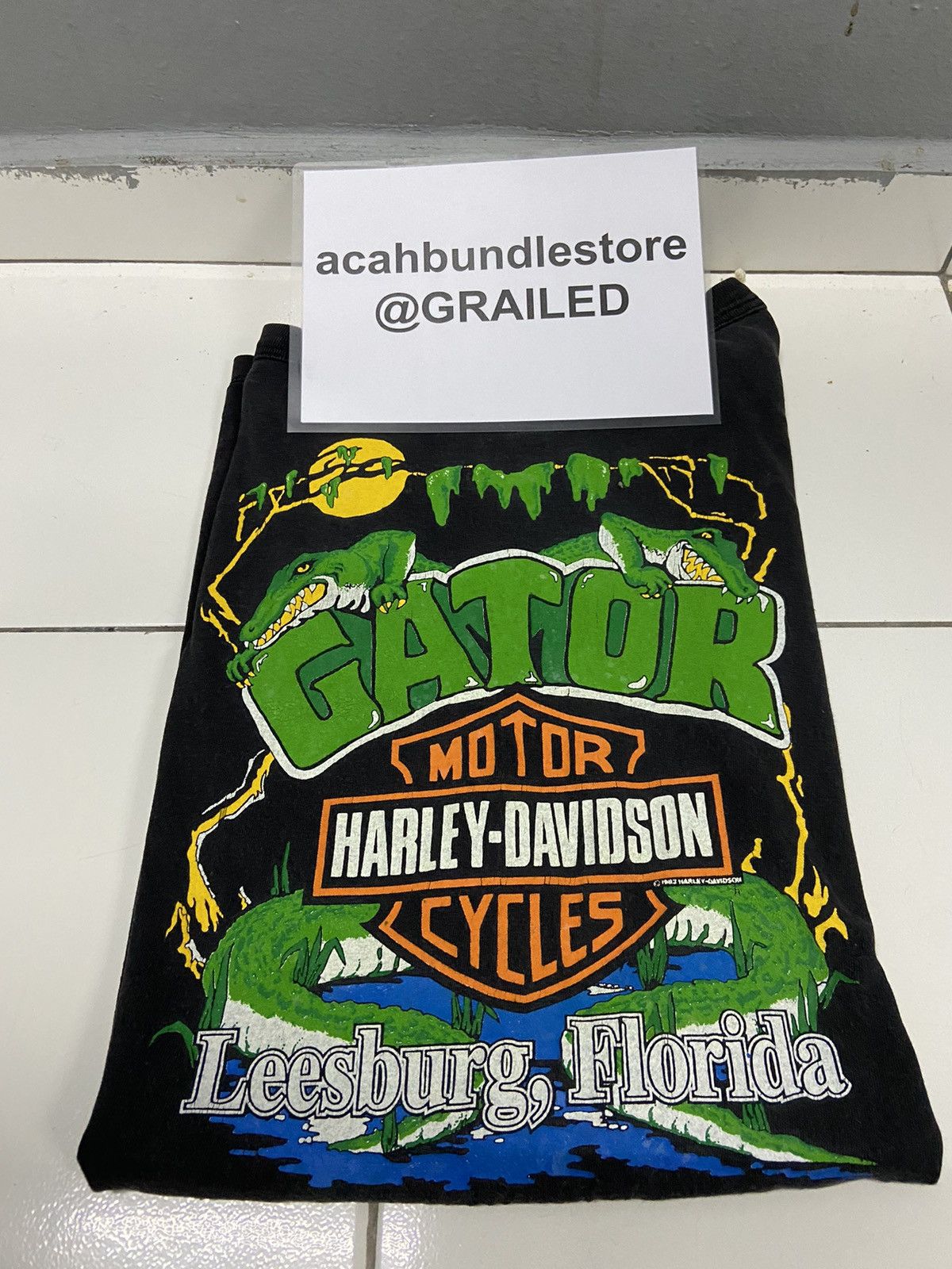 Harley Davidson VINTAGE HARLEY DAVIDSON 80’s VENOM GATOR MUSCLE TEE Size US XXL / EU 58 / 5 - 17 Thumbnail