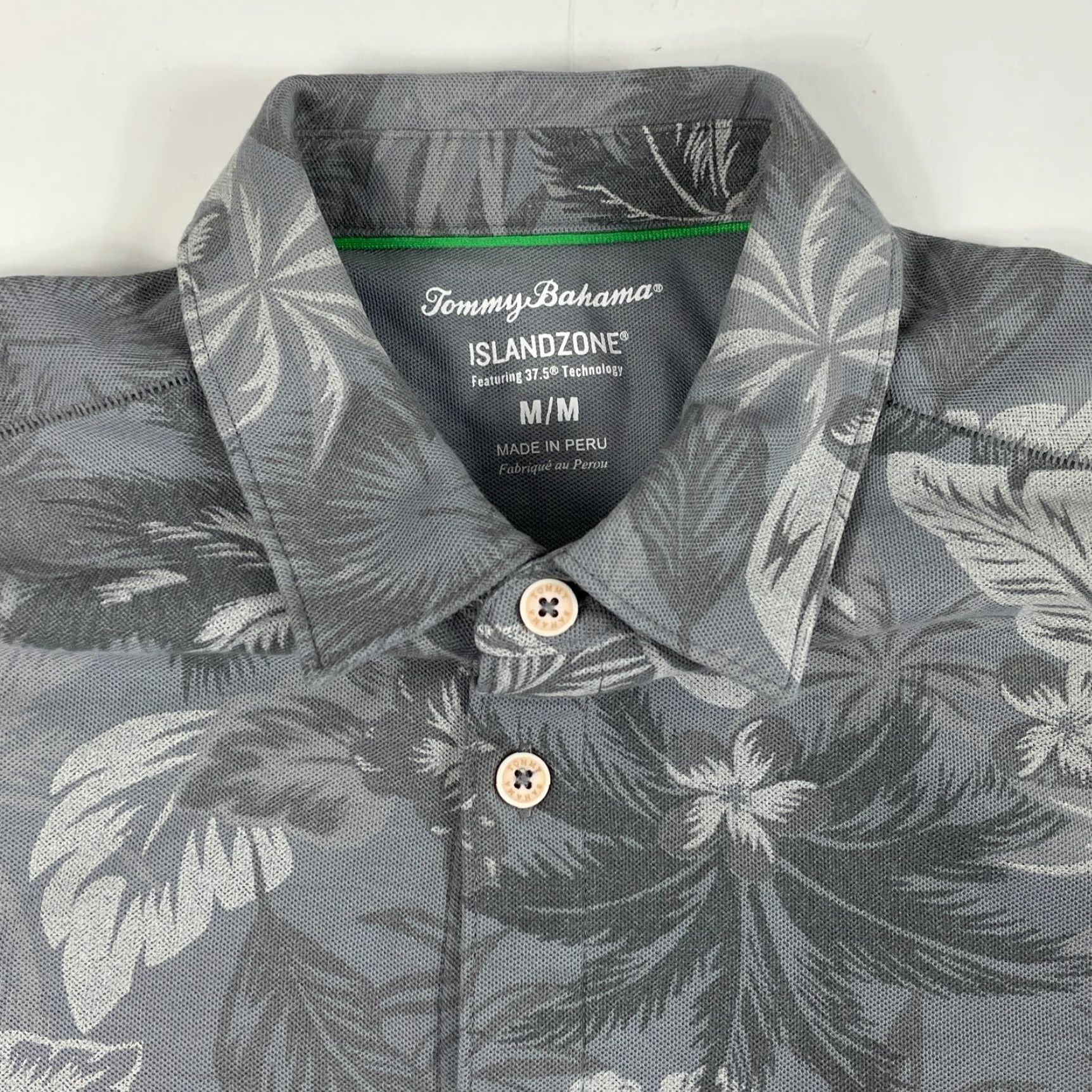 Tommy Bahama Tommy Bahama Shirt Men M Gray Island Zone Pima Floral Short Sleeve Button Up Size US M / EU 48-50 / 2 - 6 Thumbnail