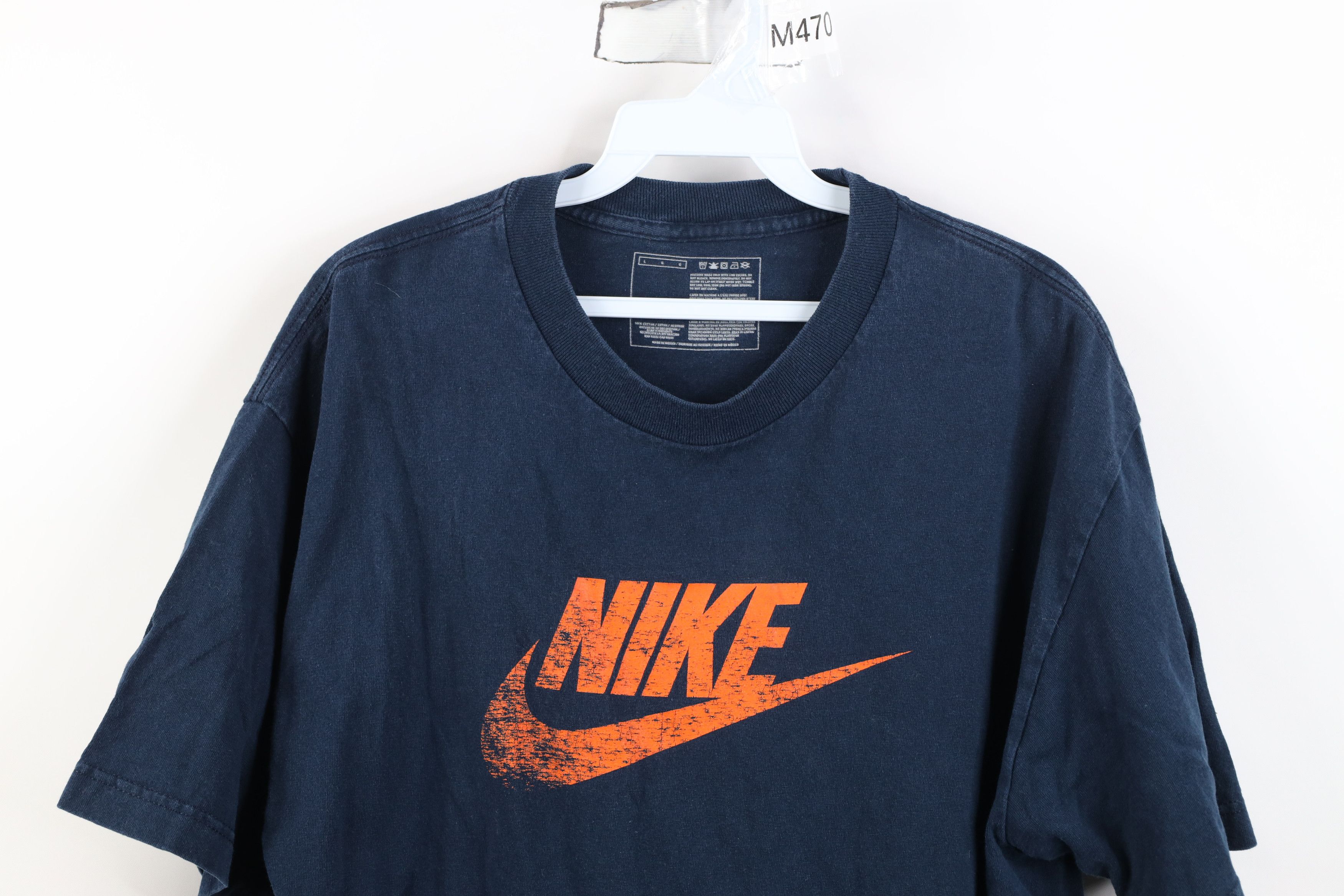 Nike Vintage Y2K Nike Travis Scott Center Big Swoosh T-Shirt Blue Size US L / EU 52-54 / 3 - 2 Thumbnail