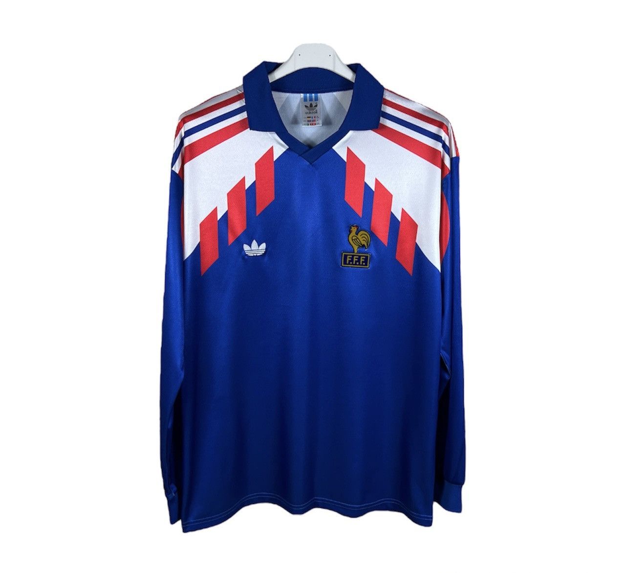 Adidas Vintage 90s Adidas France jersey long sleeve football tee Size US XL / EU 56 / 4 - 1 Thumbnail