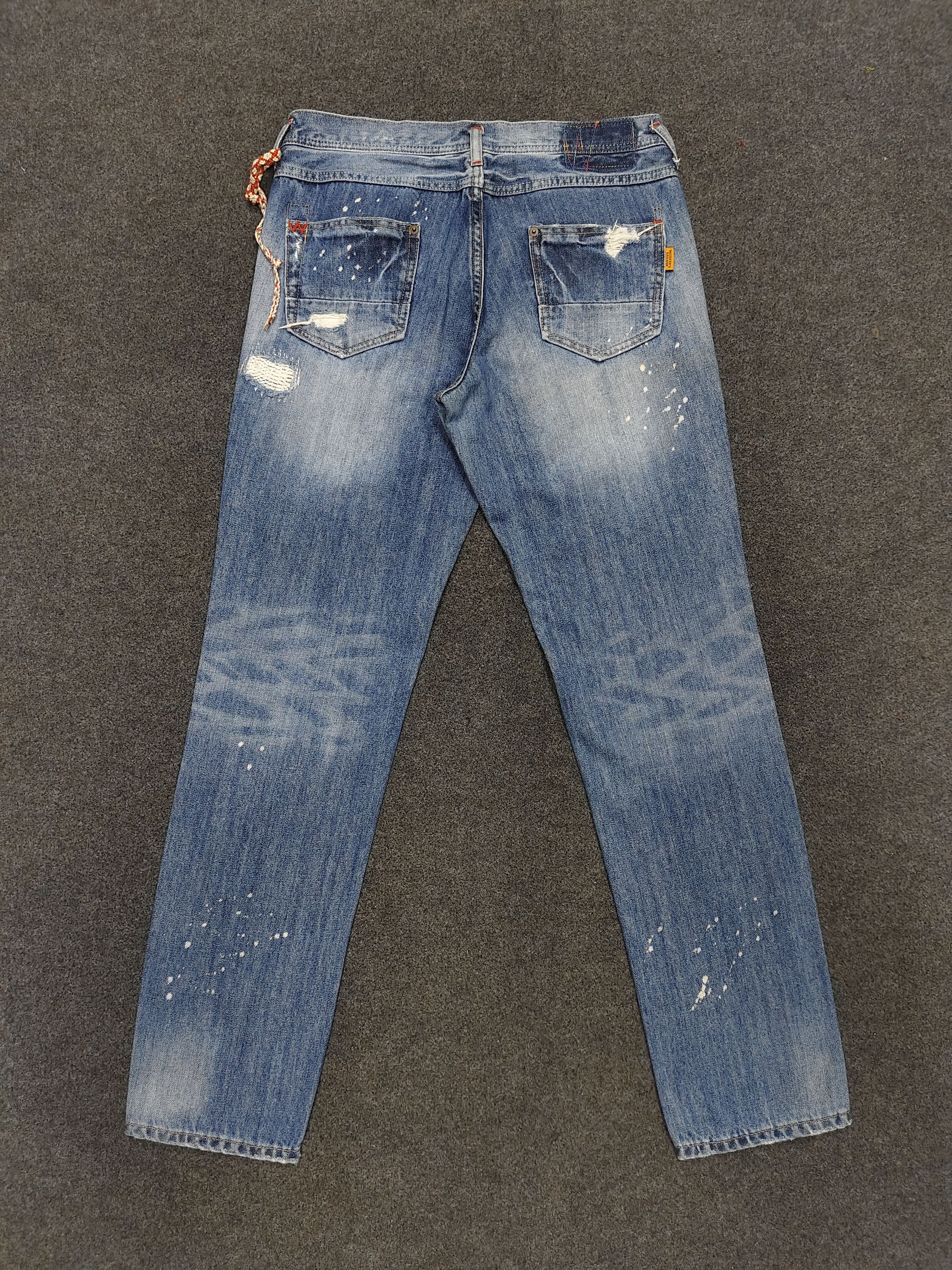 Japanese Brand 🔥Worker's Garage 🇯🇵 Pacthwork Ripped Jeans Size 30" / US 8 / IT 44 - 3 Thumbnail