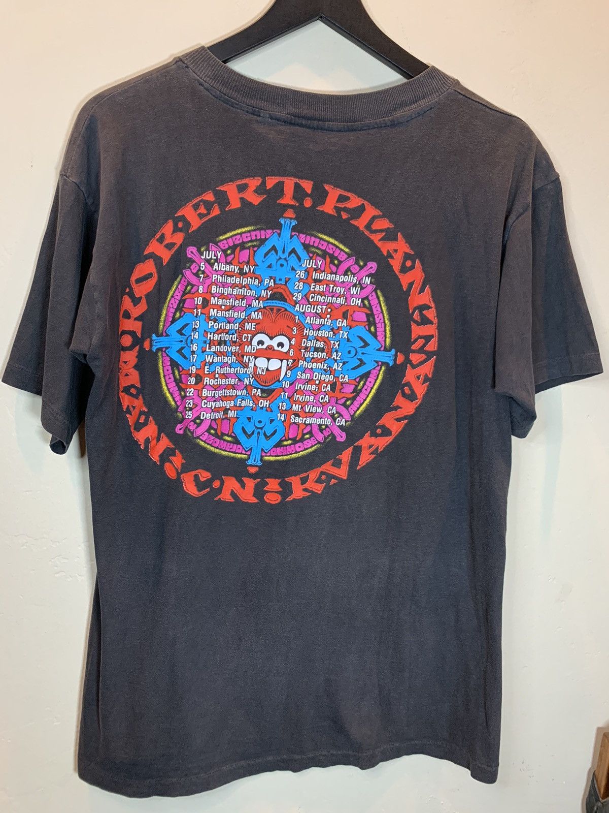 Band Tees × Led Zeppelin × Vintage *RARE* Vintage 1990 Robert Plant Manic Nirvana Art T-Shirt L Size US L / EU 52-54 / 3 - 2 Thumbnail