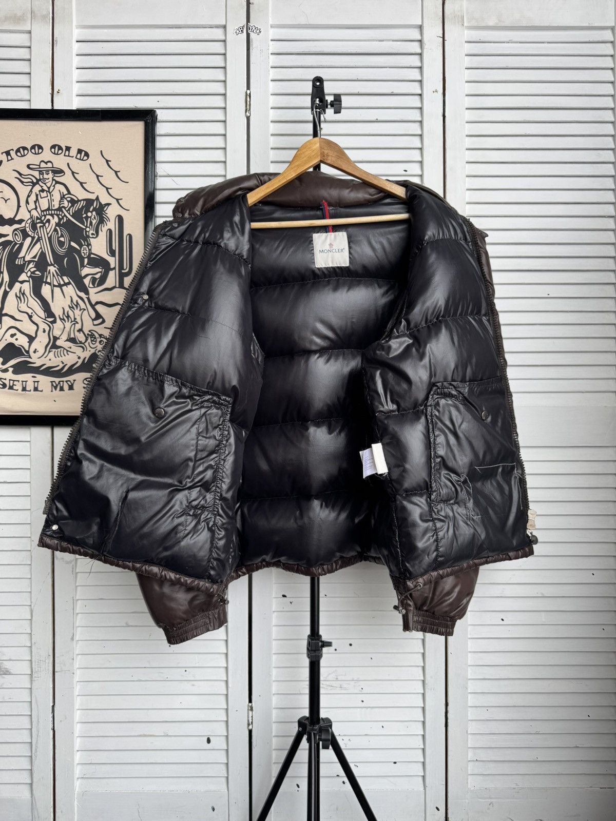 Moncler Moncler Maya Chocolate Brown Glossy Down Puffer Jacket Size US XL / EU 56 / 4 - 5 Thumbnail