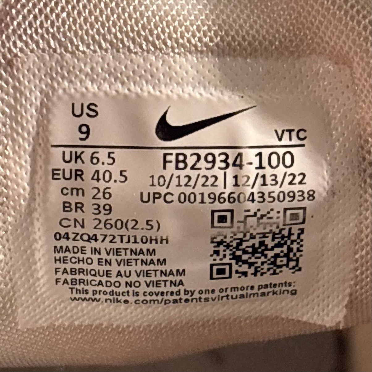 Nike Nike Air Max 270 White Violet Athletic Shoes Women's Size 9 Size US 9 / IT 39 - 10 Thumbnail