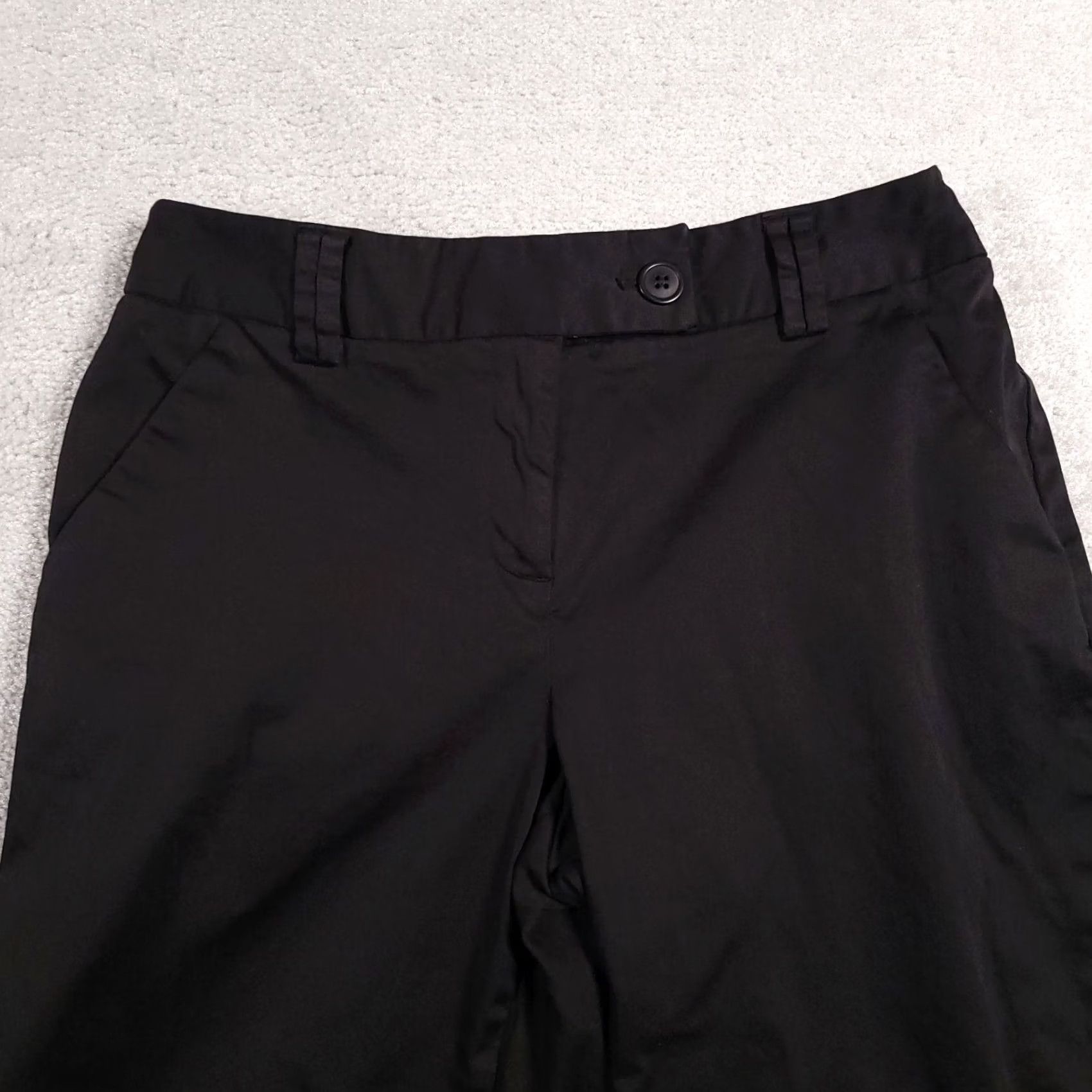 Vintage Pursuits Capri Dress Pants Women's 8P Petite Black Pockets Mid Rise Straight Leg Pants Pants Size 30" / US 8 / IT 44 - 3 Thumbnail