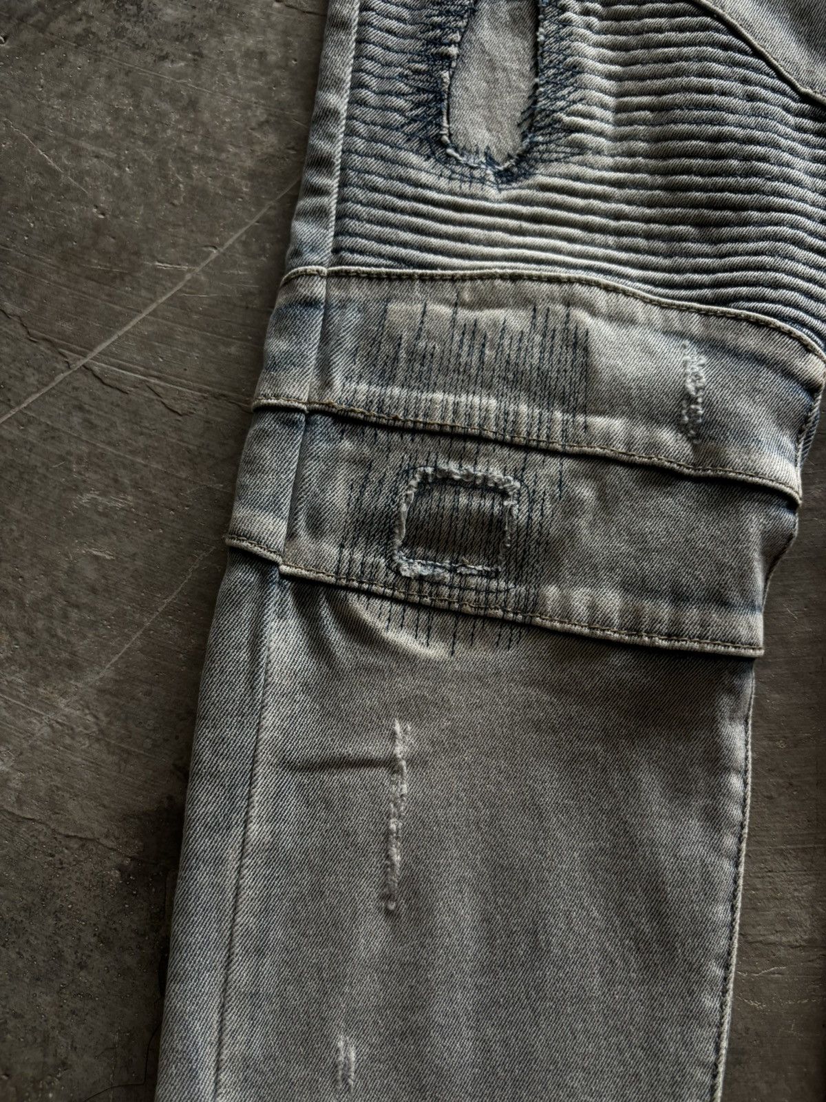 Hysteric Glamour IN THE ATTIC biker pant denim sashiko japanese balmain style Size US 29 - 13 Thumbnail
