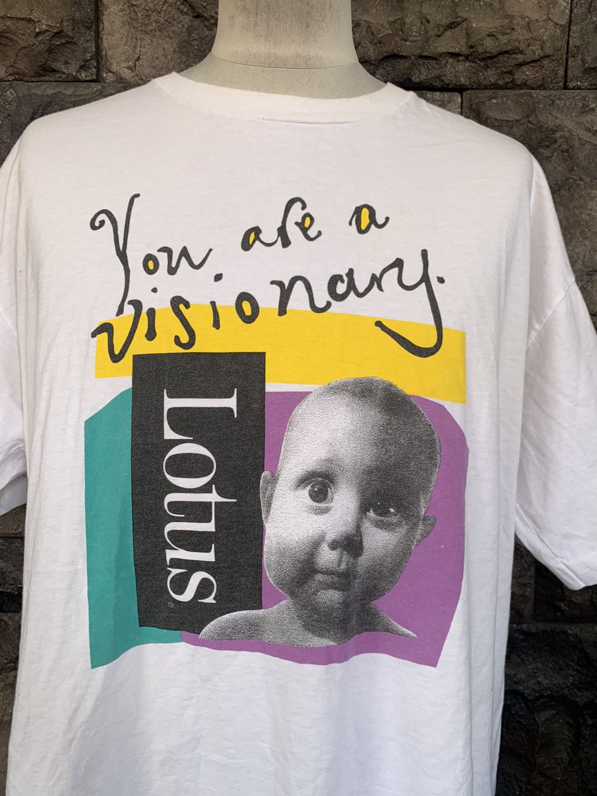 Vintage Vintage 90s Graphics Art / Baby Photo Print T shirt Size US XL / EU 56 / 4 - 2 Thumbnail