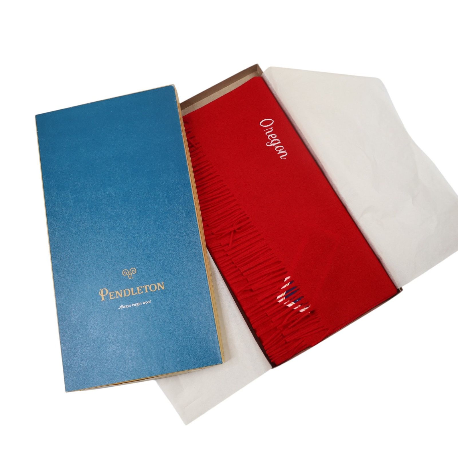 Pendleton × Vintage NWT True Vintage Pendleton "Oregon" Embroidered Wool Scarf Size ONE SIZE - 1 Thumbnail